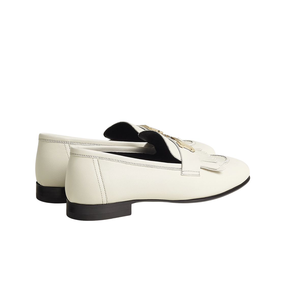 (W) 에르메스 로얄 로퍼 고트스킨 & 페르마브라스 하드웨어 베쥬 글레즈((W) Hermes Royal Loafers Goatskin & Permabrass Beige Glaise) - 2