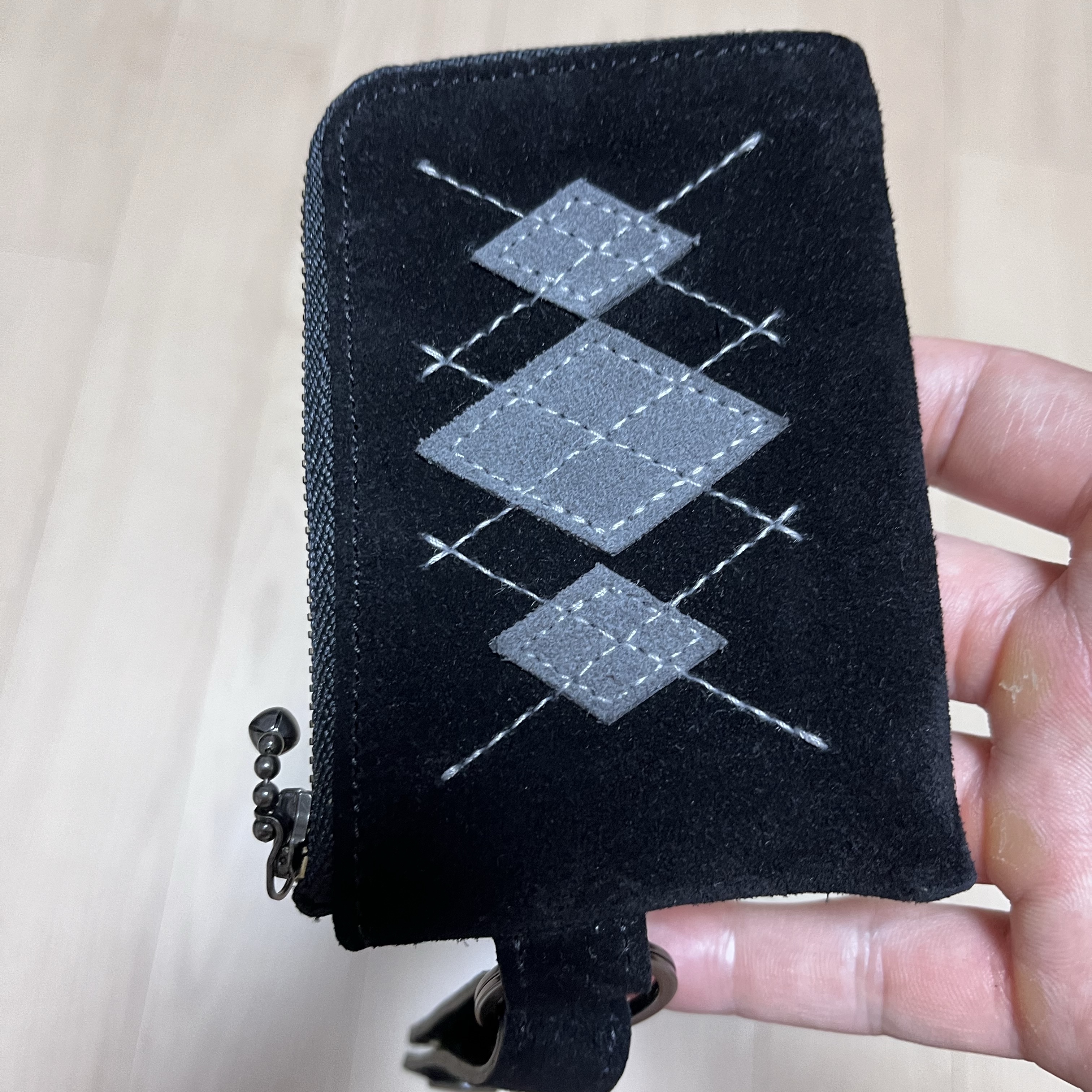 [프리오더] Polyteru Argyle Card Wallet Black 착용 스타일