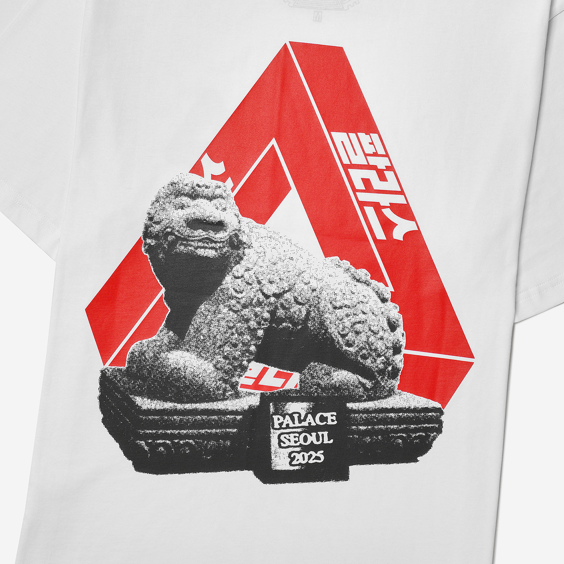 【Palace】 Seoul 2 Seoul T-Shirt White - 25SS Palace Seoul 2 Seoul Tri-Ferg T-Shirt White - 25SS, (100