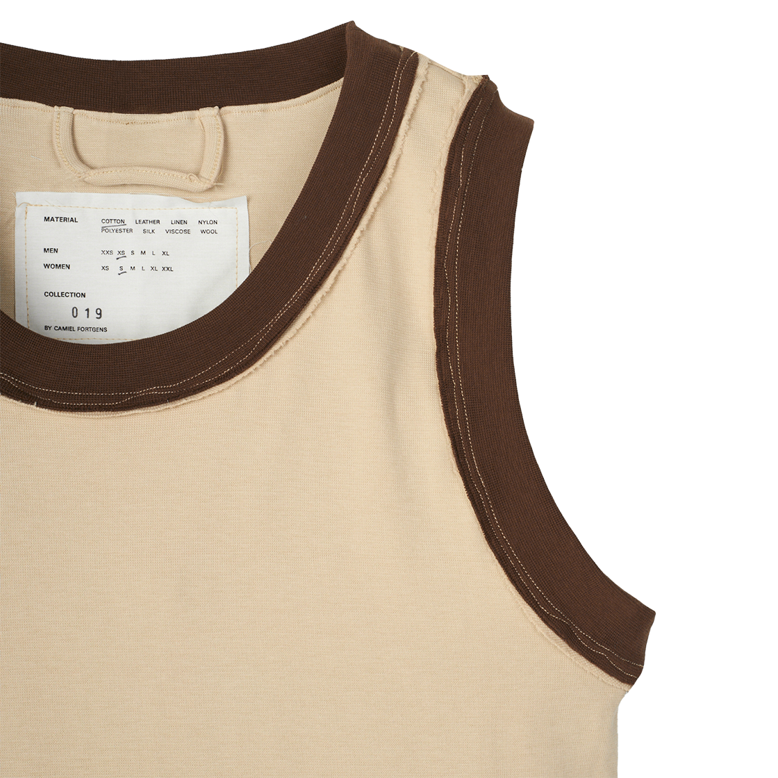 KM5BTSSCF01BG Camiel Fortgens Tank Top 1/1 Rib Sand Brown - 25SS - #4