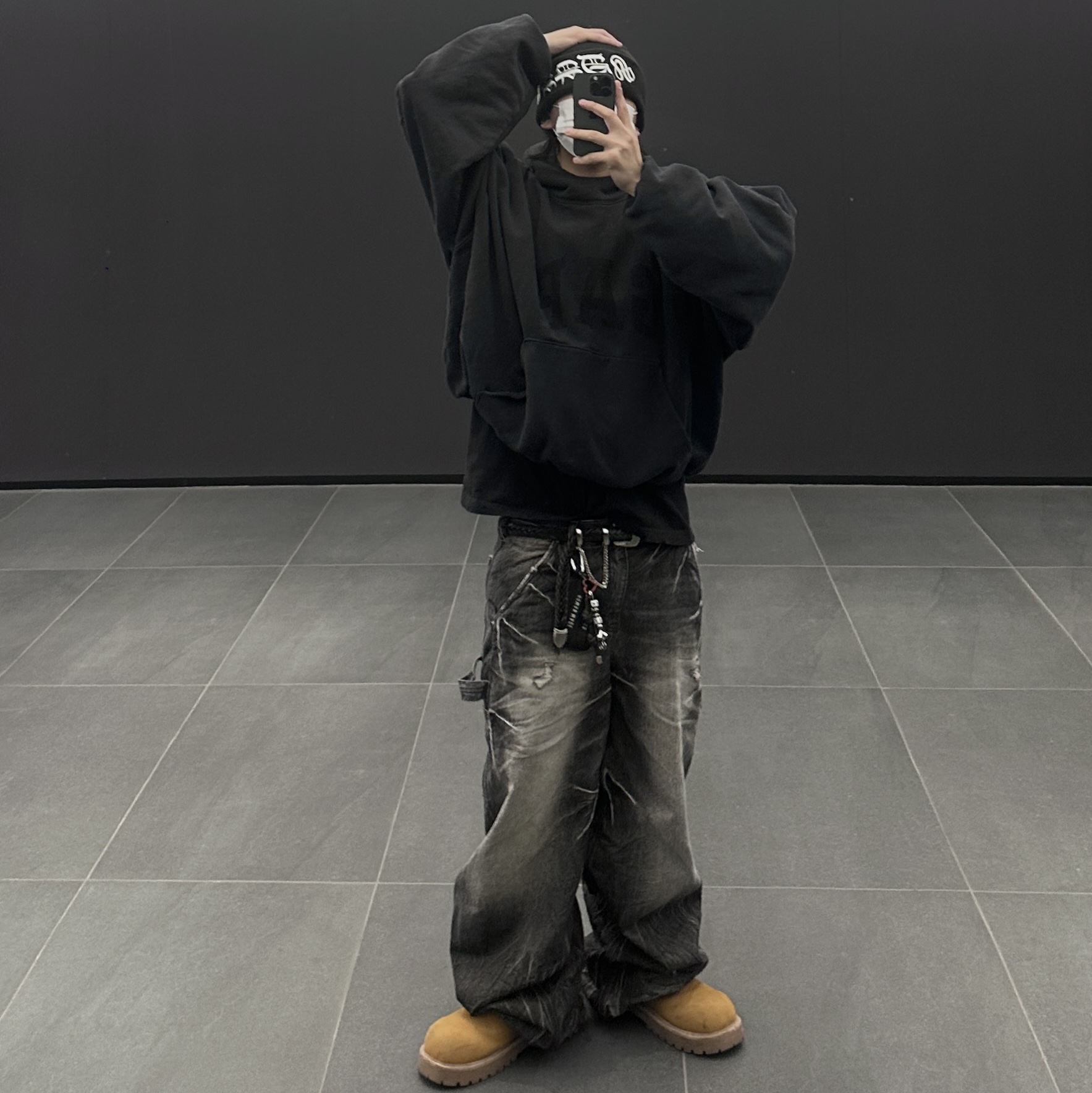 Kinchi x My Name Is Peter Boots - 888 (a) Yellow, Yeezy Gap Engineered By Balenciaga Dove Hoodie Washed Black 착용 스타일