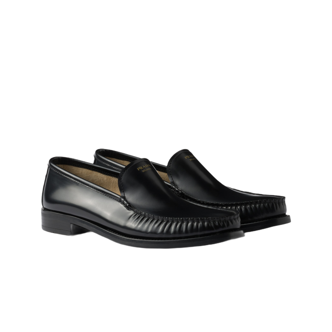 프라다 브러쉬드 레더 로퍼 블랙(Prada Brushed Leather Loafers Black) - 2