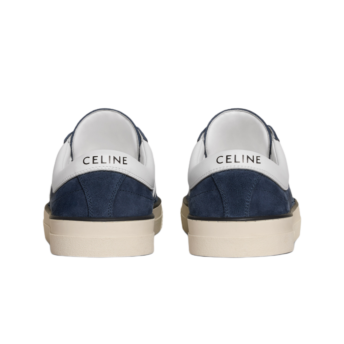 셀린느 선셋 로우 레이스업 스니커 스웨이드 카프스킨 앤 카프스킨 블루 옵틱 화이트(Celine Sunset Low Lace-Up Sneaker in Suede Calfskin and Calfskin Blue Optic White) - 3