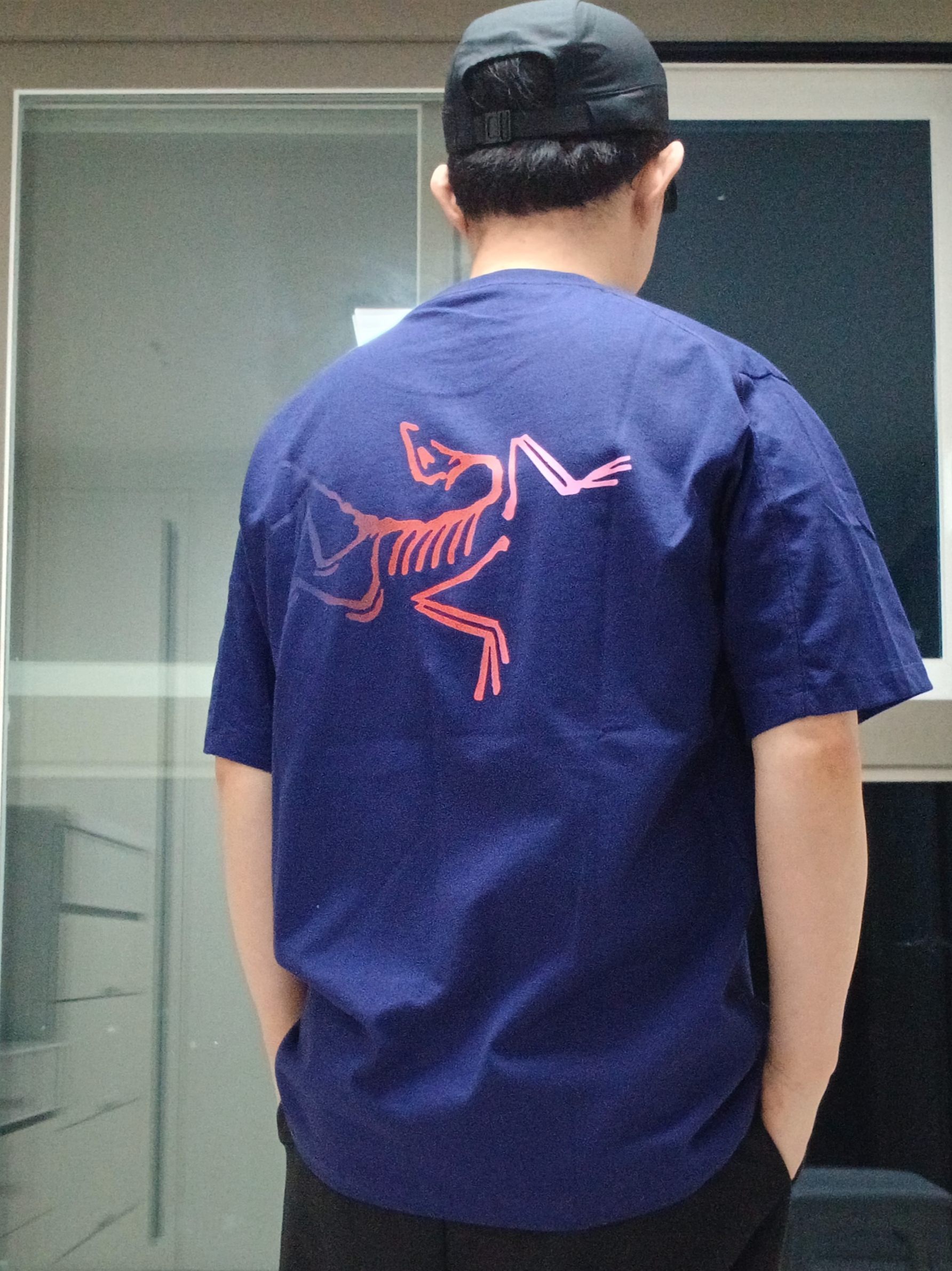 Arc'teryx Kragg Cotton Logo SS T-Shirt Soulsonic Dynasty, Arc'teryx Calvus Cap Black 착용 스타일 - 1