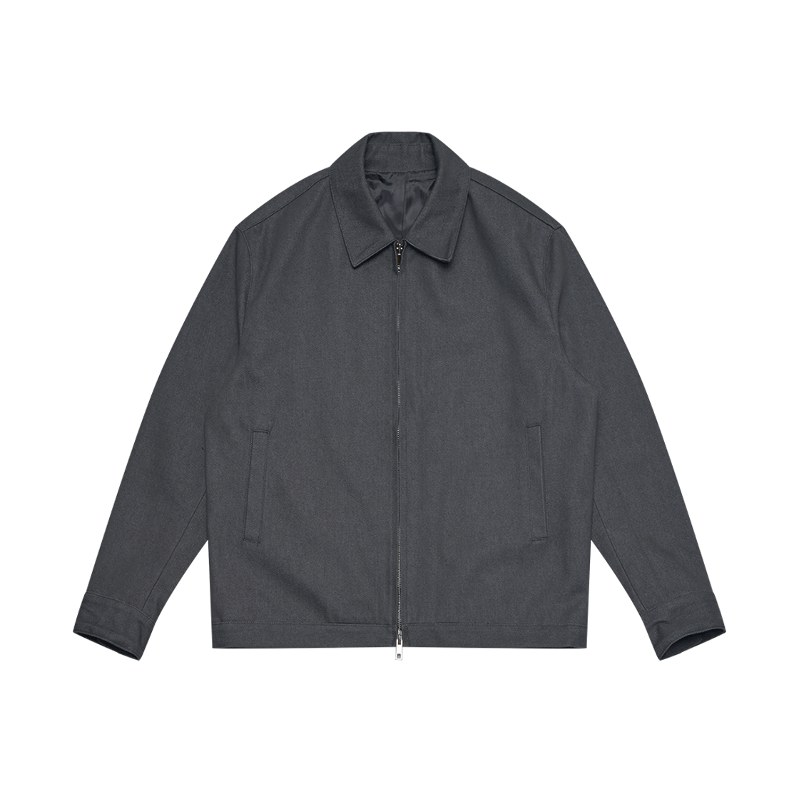 어레이드 미니멀 트윌 블루종 자켓 그레이(Arrayed Minimal Twill Blouson Jacket Gray)