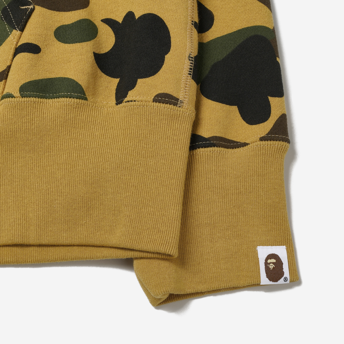 (W) 베이프 퍼스트 카모 샤크 풀 집 후드 옐로우((W) BAPE 1st Camo Shark Full Zip Hoodie Yellow) - 8