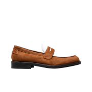 PENNY PLATE Men Suede Loafer Brown Low