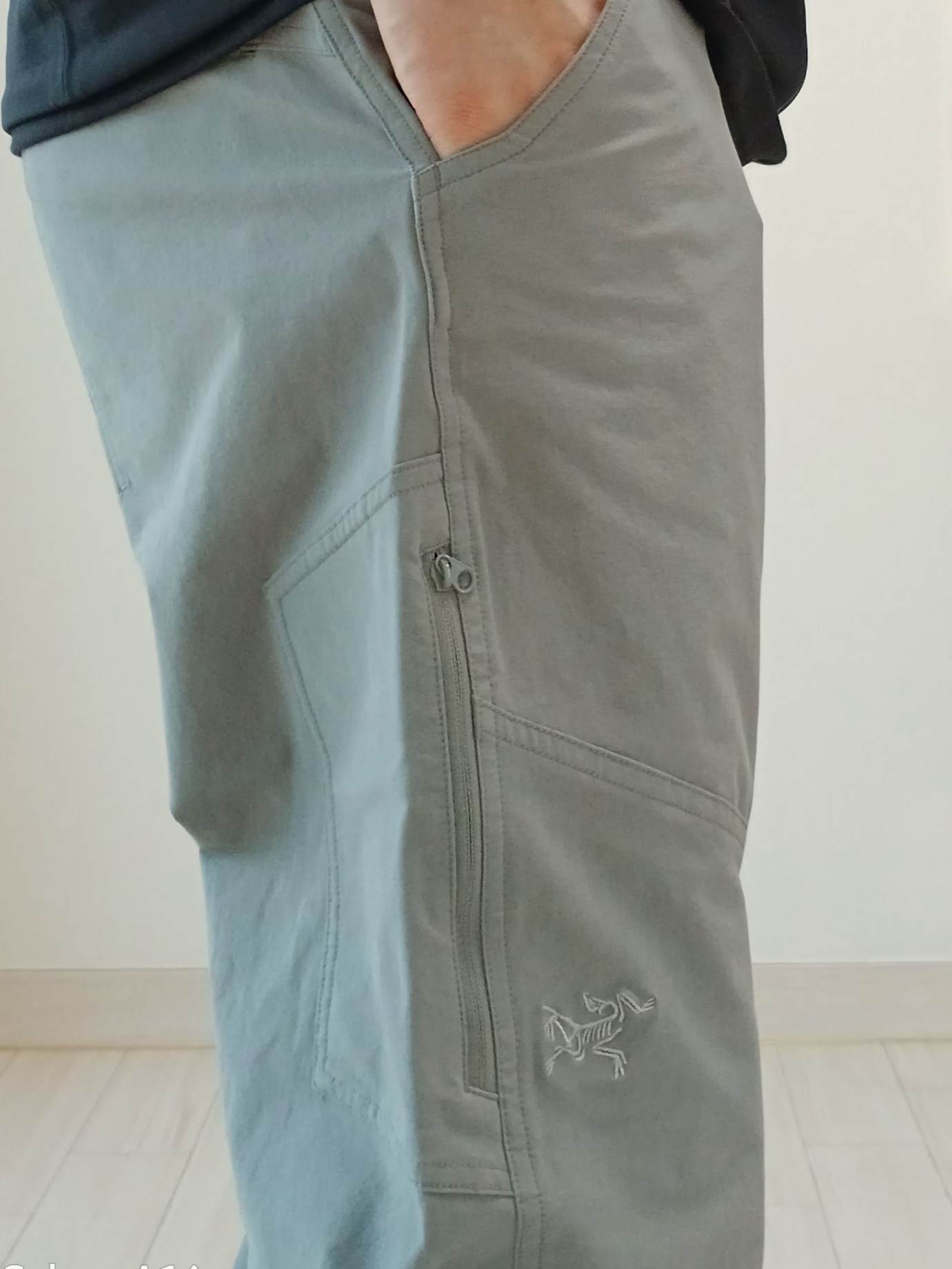 Arc'teryx Gamma MX Hoody Black, Arc'teryx Cronin Cotton Pants Void 착용 스타일 - 7