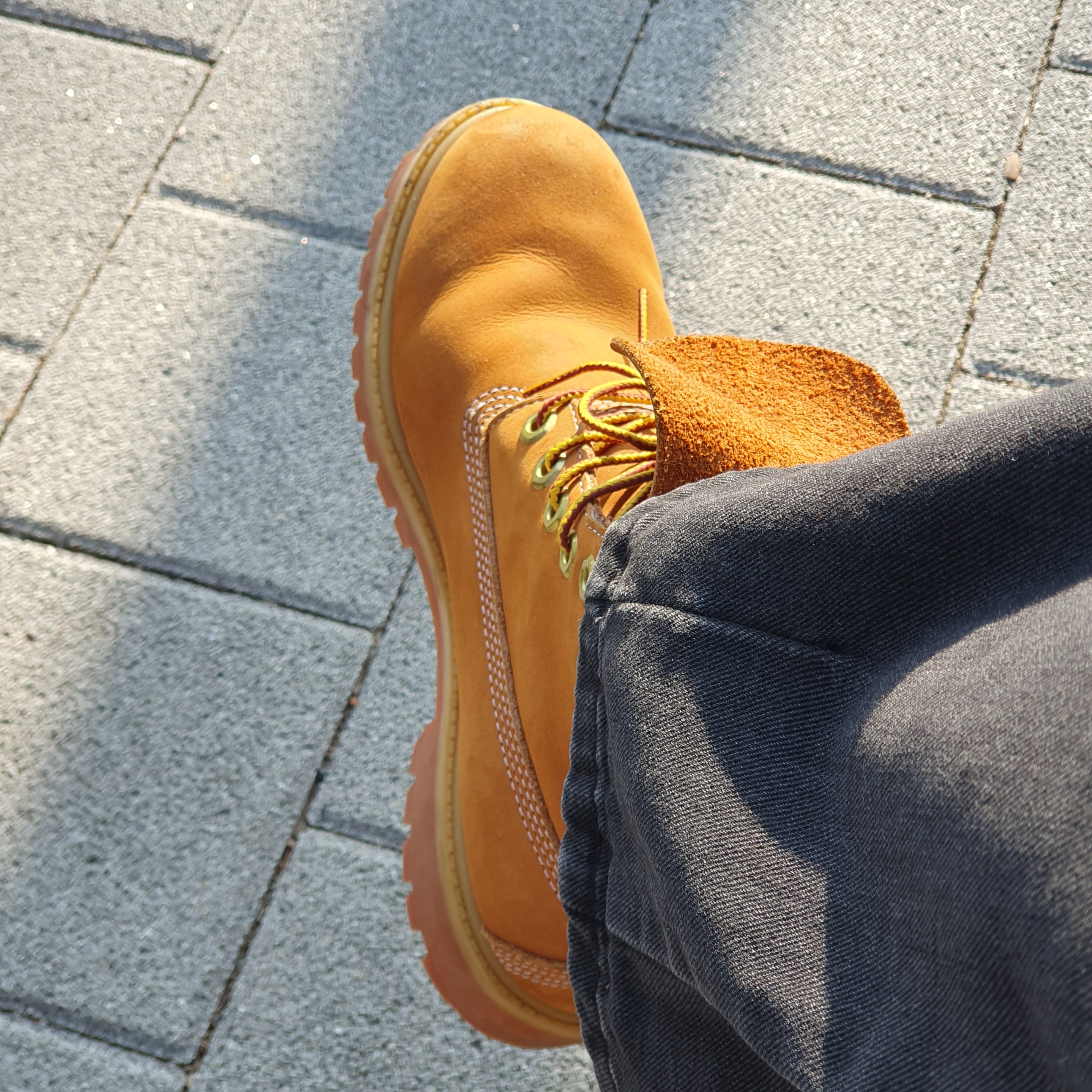 Timberland Premium 6 inch Waterproof Boot Wheat Nubuck - Wide 착용 스타일