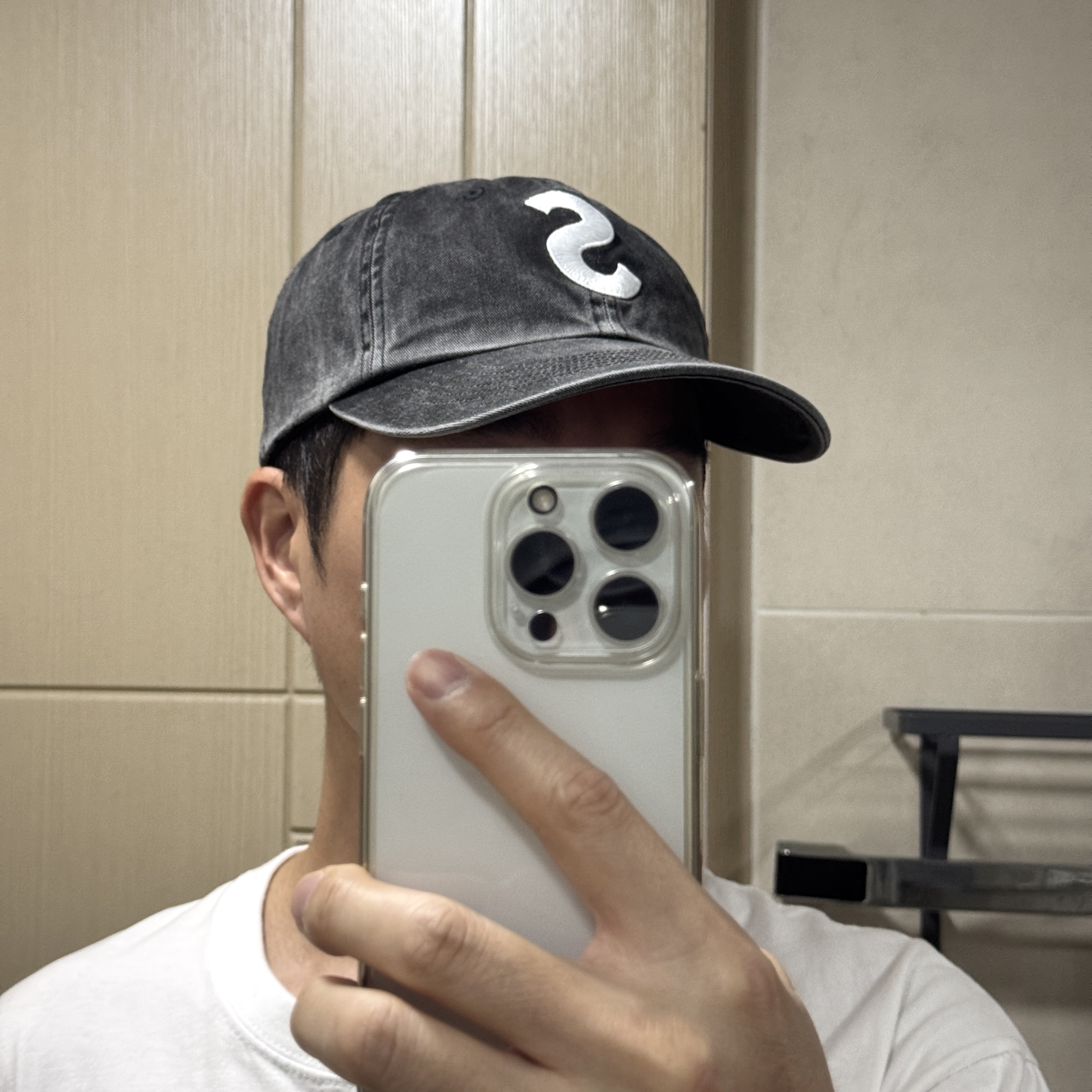 Supreme Pigment Print S Logo 6-Panel Black - 23FW 착용 스타일