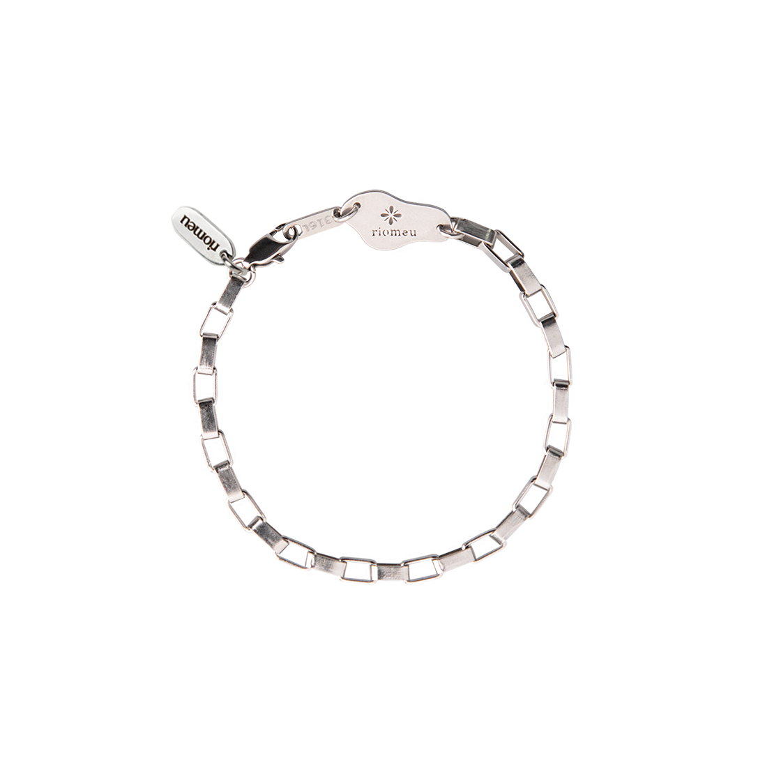리오므 스퀘어 체인 팔찌 4mm
