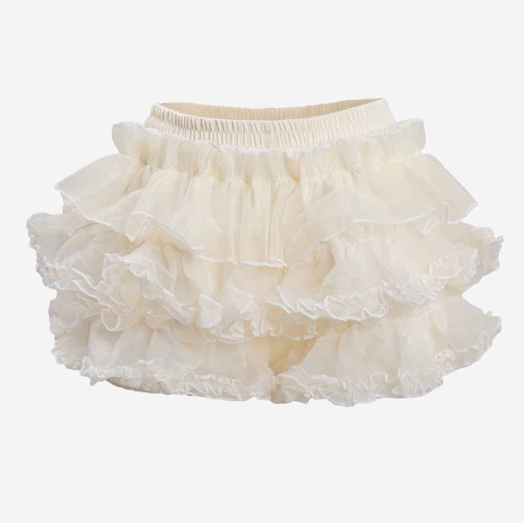 Stussy Wave Dye Beach Shell Jacket Bone, Roughneck Tutu pants skirt cream 착용 스타일 - 3