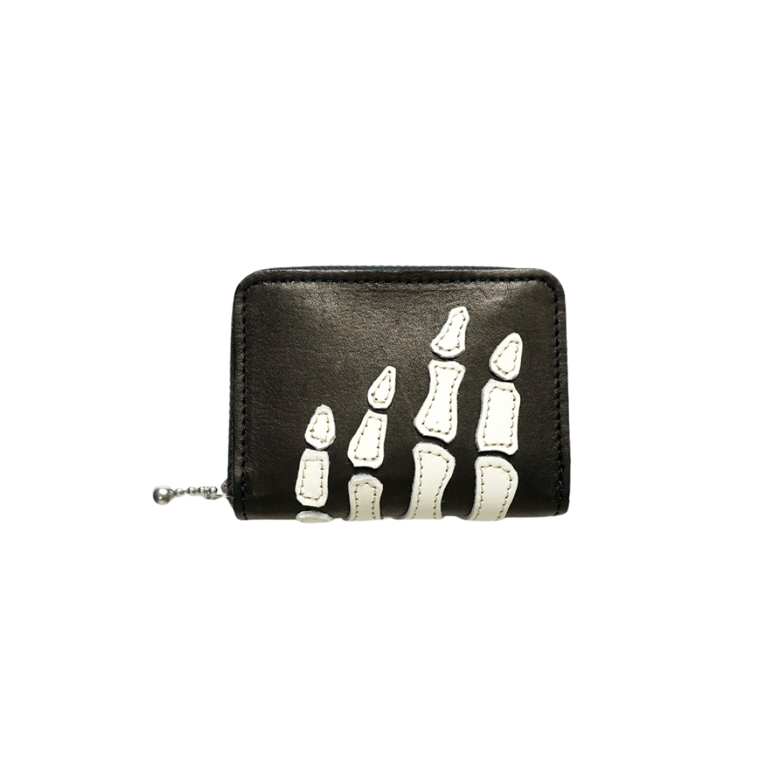 캐피탈 떰즈 업 본 핸드 집 미니 지갑 블랙(Kapital Thumbs Up Bone Hand Zip Mini Wallet Black)