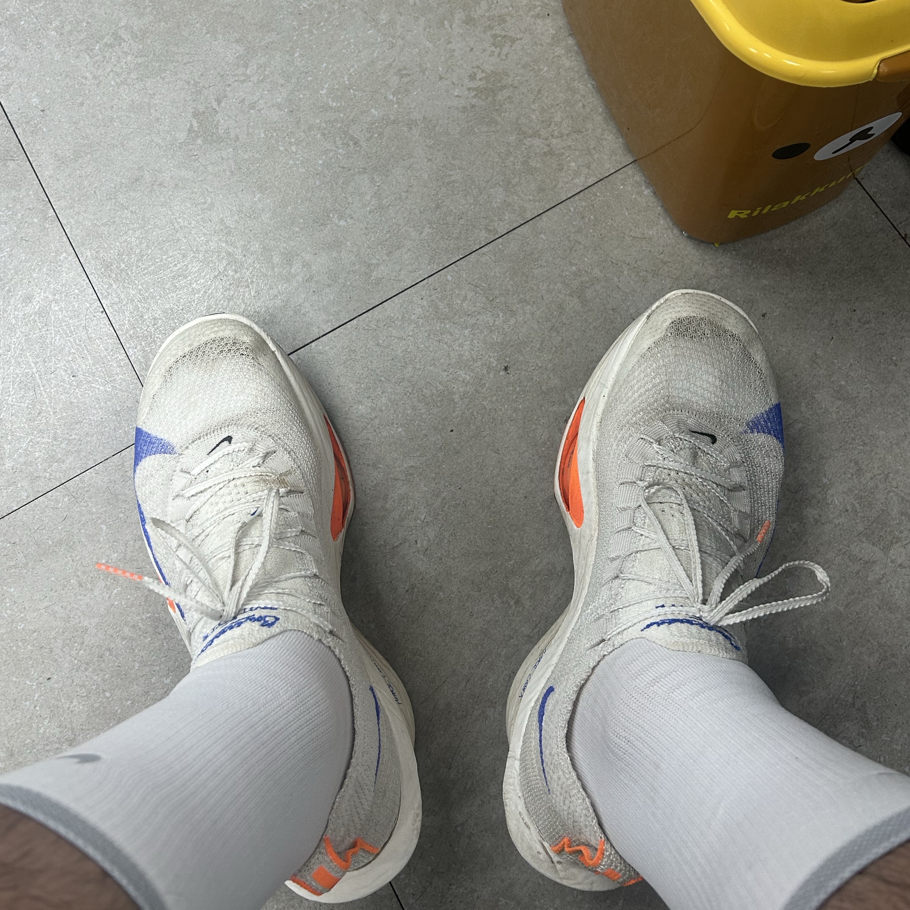 Nike Air Zoom Alphafly Next% 3 Blueprint, Nike Spark Lightweight Running Crew Socks White Reflect Silver (Korean Ver.) 착용 스타일