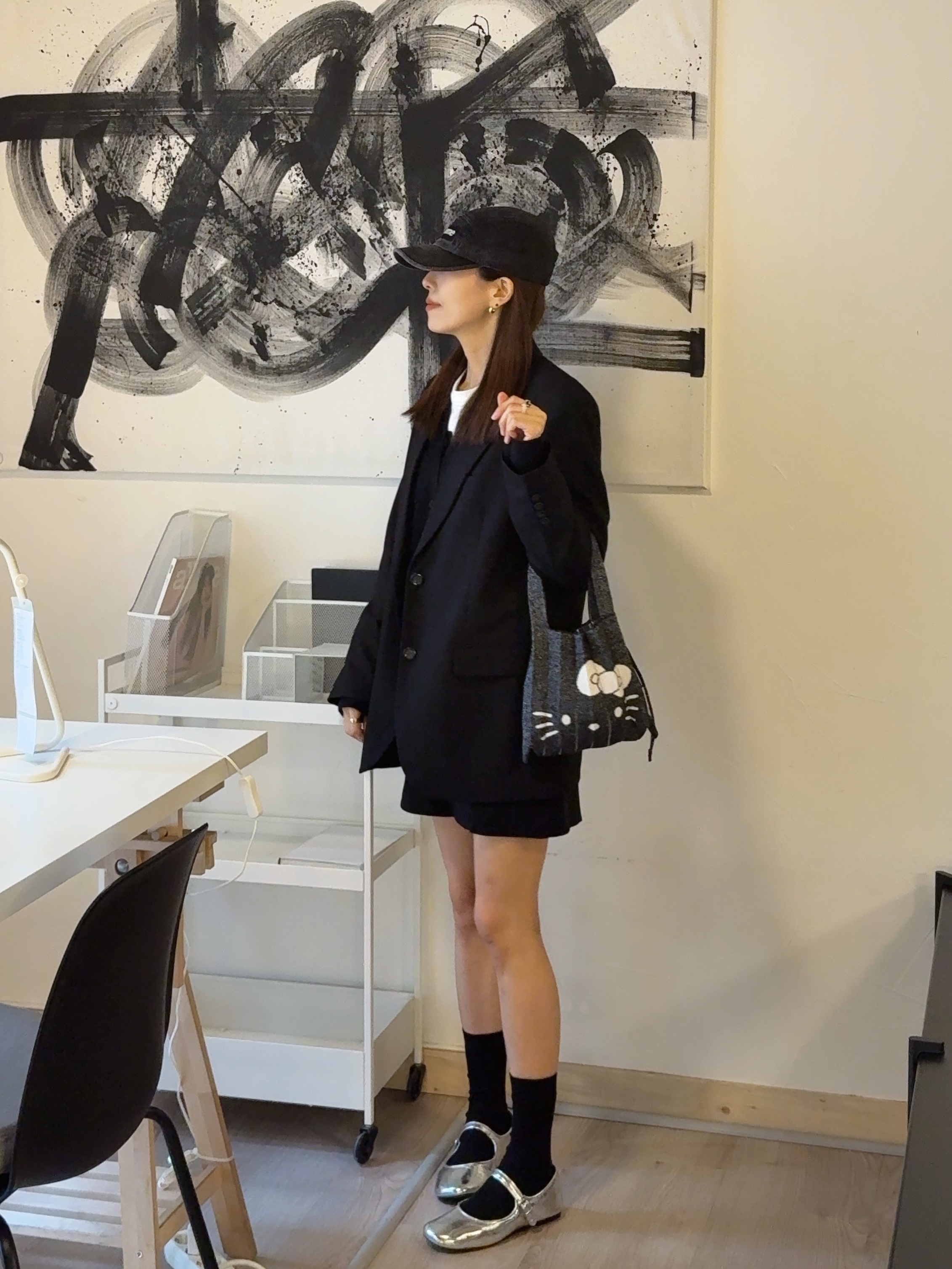 Supreme Denim Camp Cap Black - 23SS, Human Made Graphic T-Shirt #14 White 착용 스타일 - 3