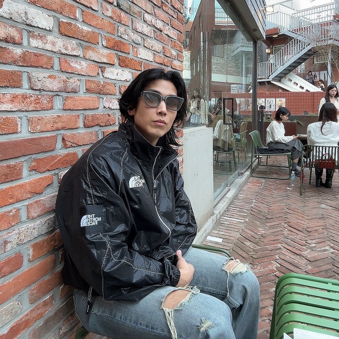 The North Face White Label Novelty Olema Jacket Black 착용 스타일 - 1