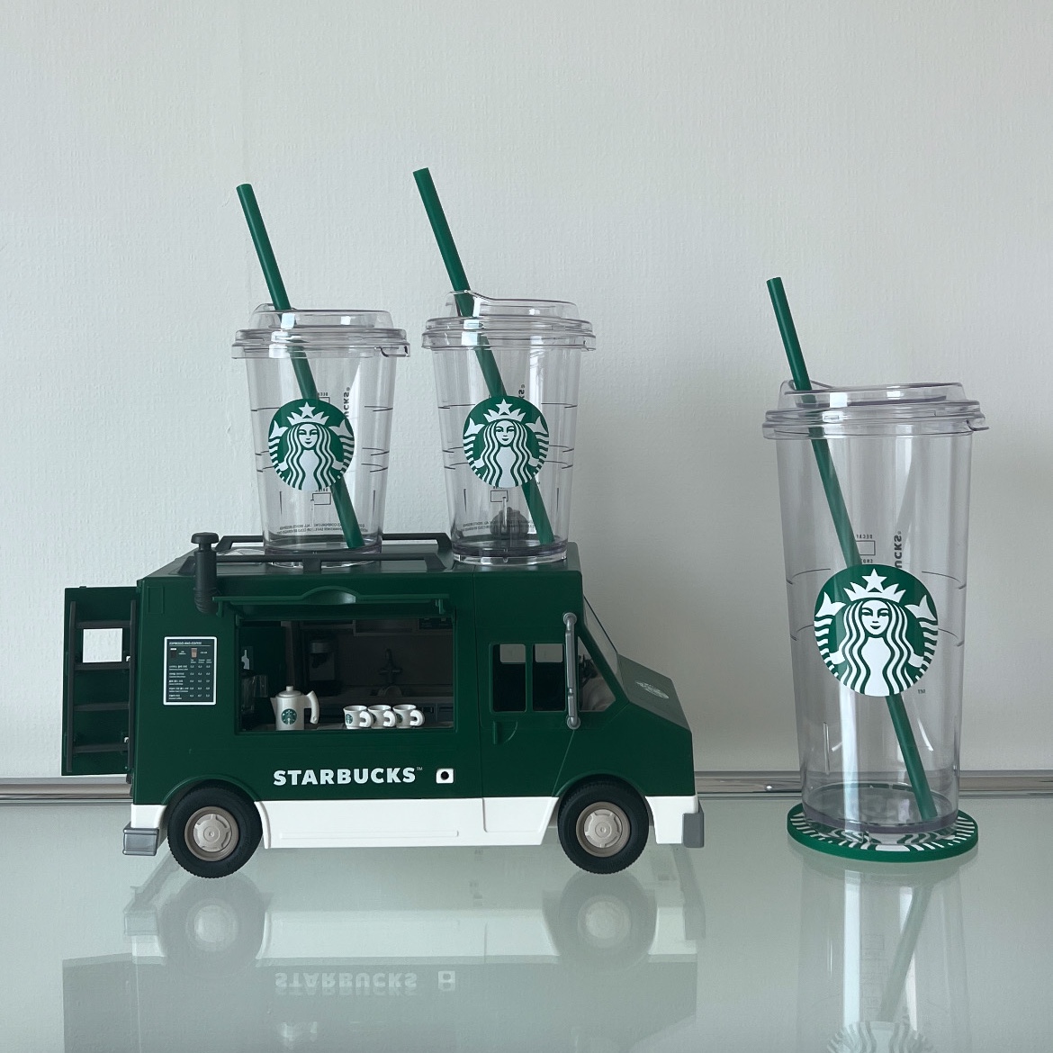 Starbucks Siren Trenta Coldcup 887ml, Starbucks Siren Mini Cold Cup 300ml 착용 스타일