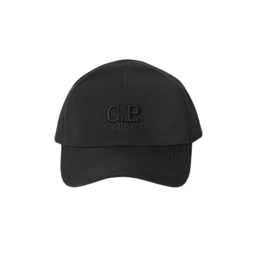 C.P. Company Chrome-R Logo Cap Black - 24FW