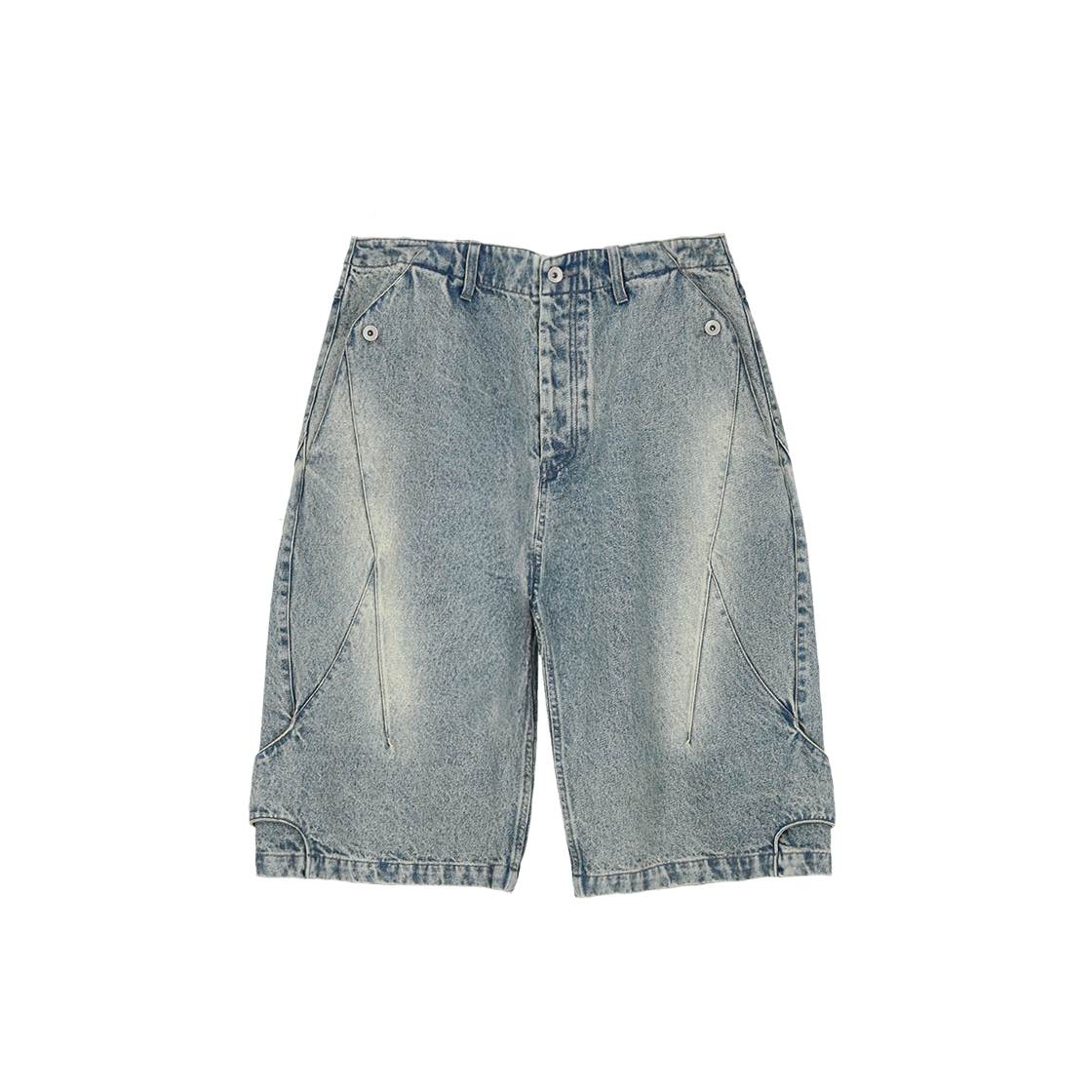CK25SSPT01ID Cost Per Kilo Adjustable Denim Shorts Indigo - 대표 이미지 #1