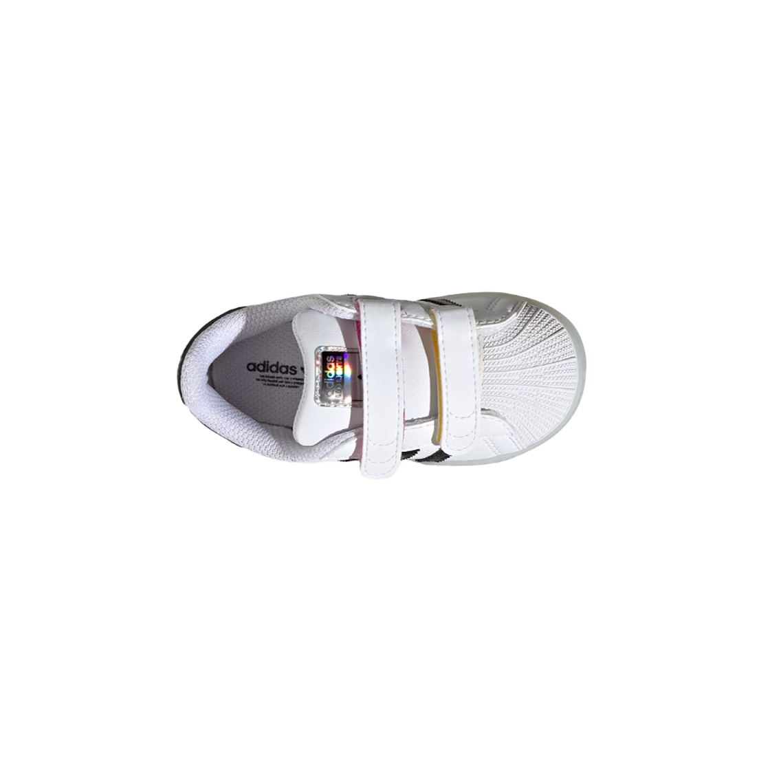 (인펀트) 아디다스 슈퍼스타 Led 라이트 컴포트 클로저 클라우드 화이트 코어 블랙((Infant) Adidas Superstar Led Light Comfort Closure Cloud White Core Black) - 2