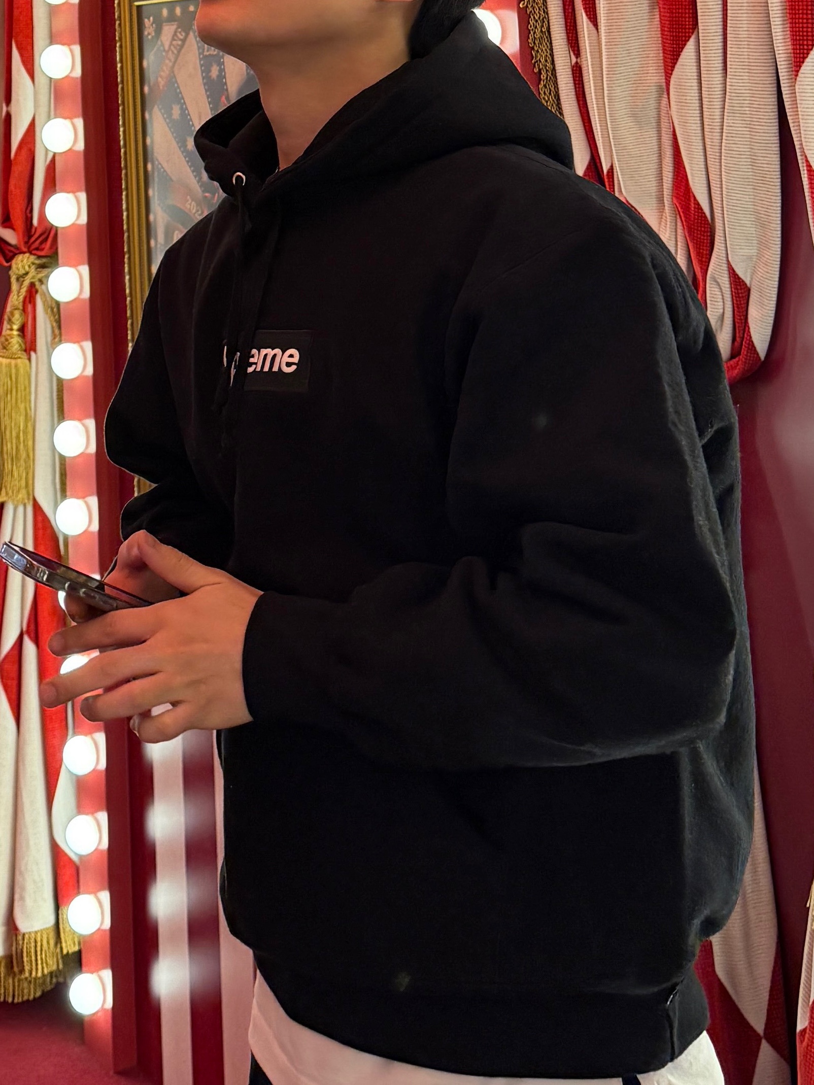 Supreme Box Logo Hooded Sweatshirt Black - 24FW 착용 스타일