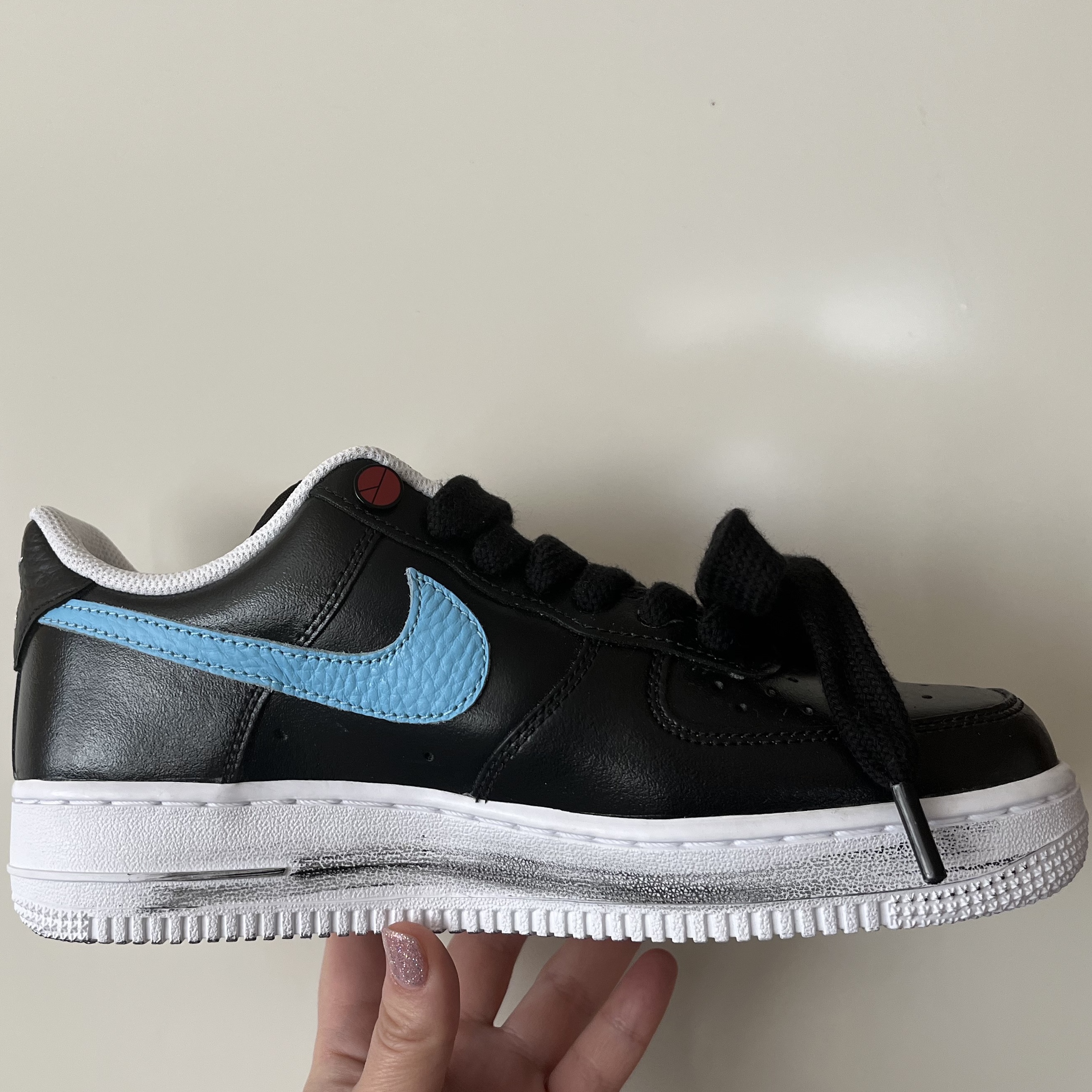 Nike Air Force 1 Low Black Aurora Green, Nike x Peaceminusone Air Force 1 Low Para-Noise 3.0 Black and Multicolor 착용 스타일 - 3