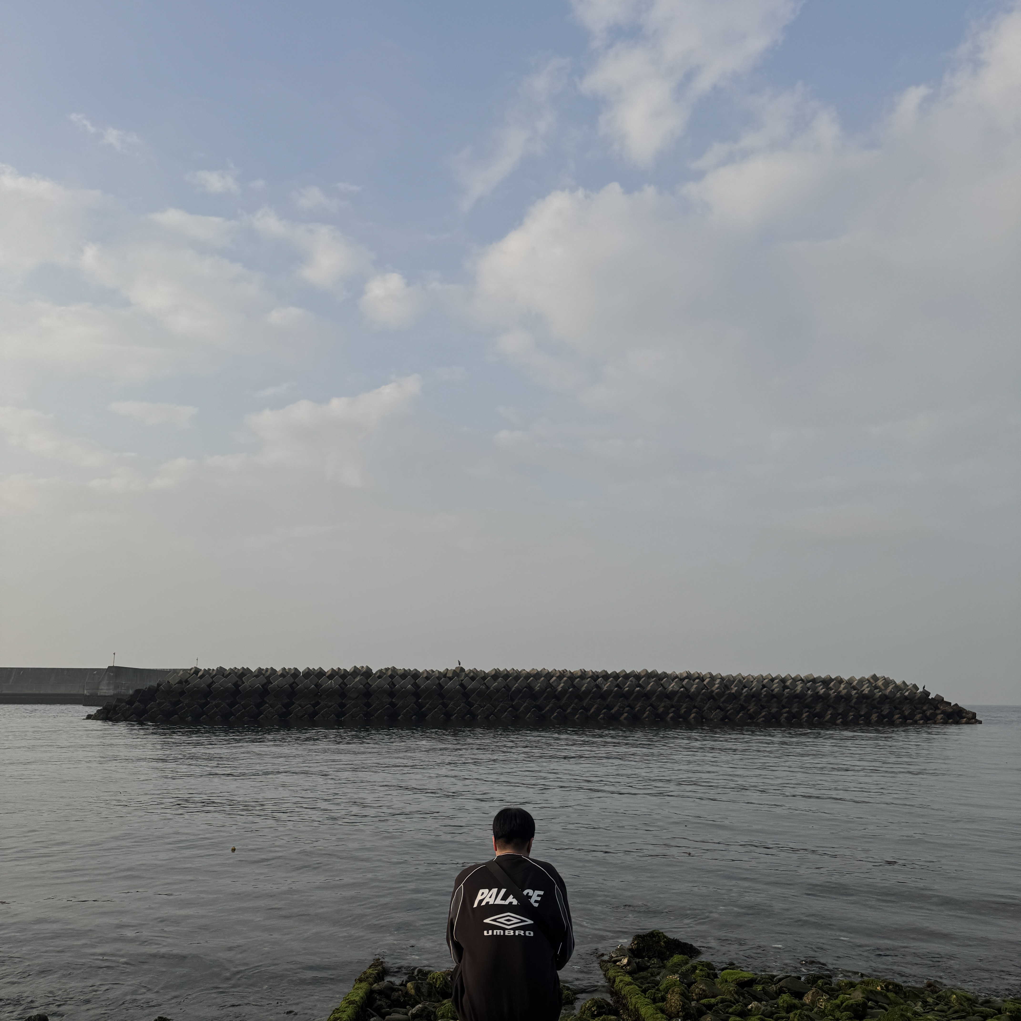 Palace x Umbro Crewneck Black - 24SS 착용 스타일