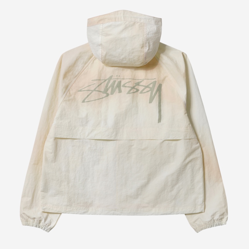 Stussy Wave Dye Beach Shell Jacket Bone, Roughneck Tutu pants skirt cream 착용 스타일 - 2