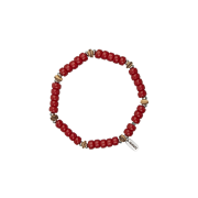 Riomeu Vintage Glass Bracelet Red