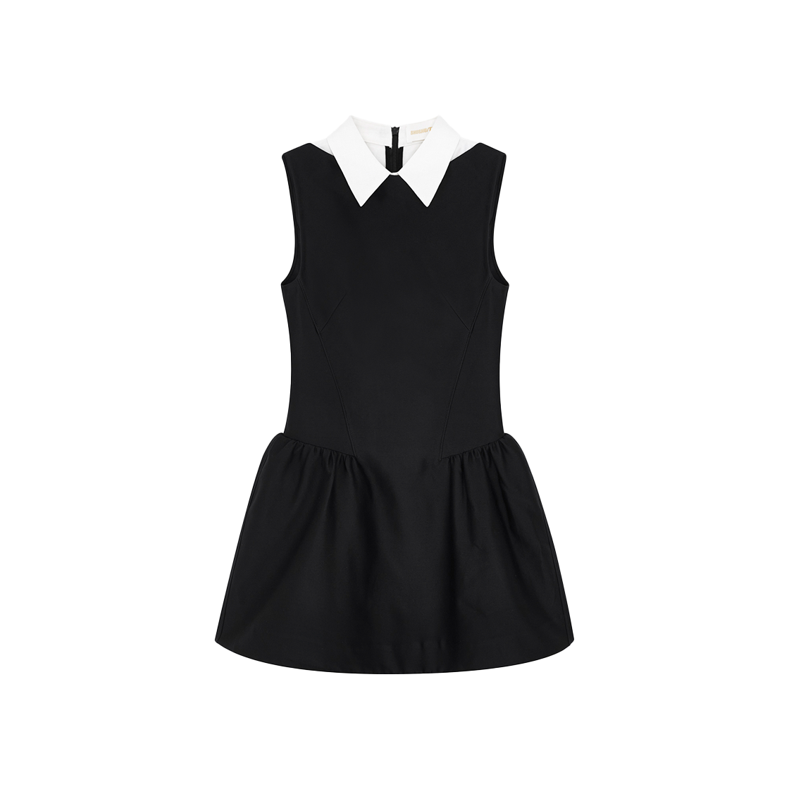 슈슈통 우먼 셔츠넥 패치워크 슬리브리스 드레스 블랙 - 25SS(Shushu/Tong Women Shirtneck Patchwork Sleeveless Dress Black - 25SS)
