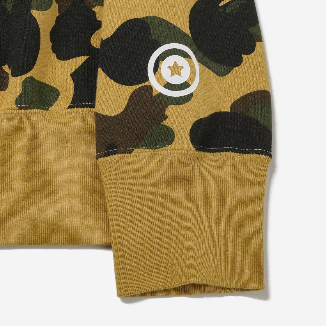 (W) 베이프 퍼스트 카모 샤크 풀 집 후드 옐로우((W) BAPE 1st Camo Shark Full Zip Hoodie Yellow) - 7
