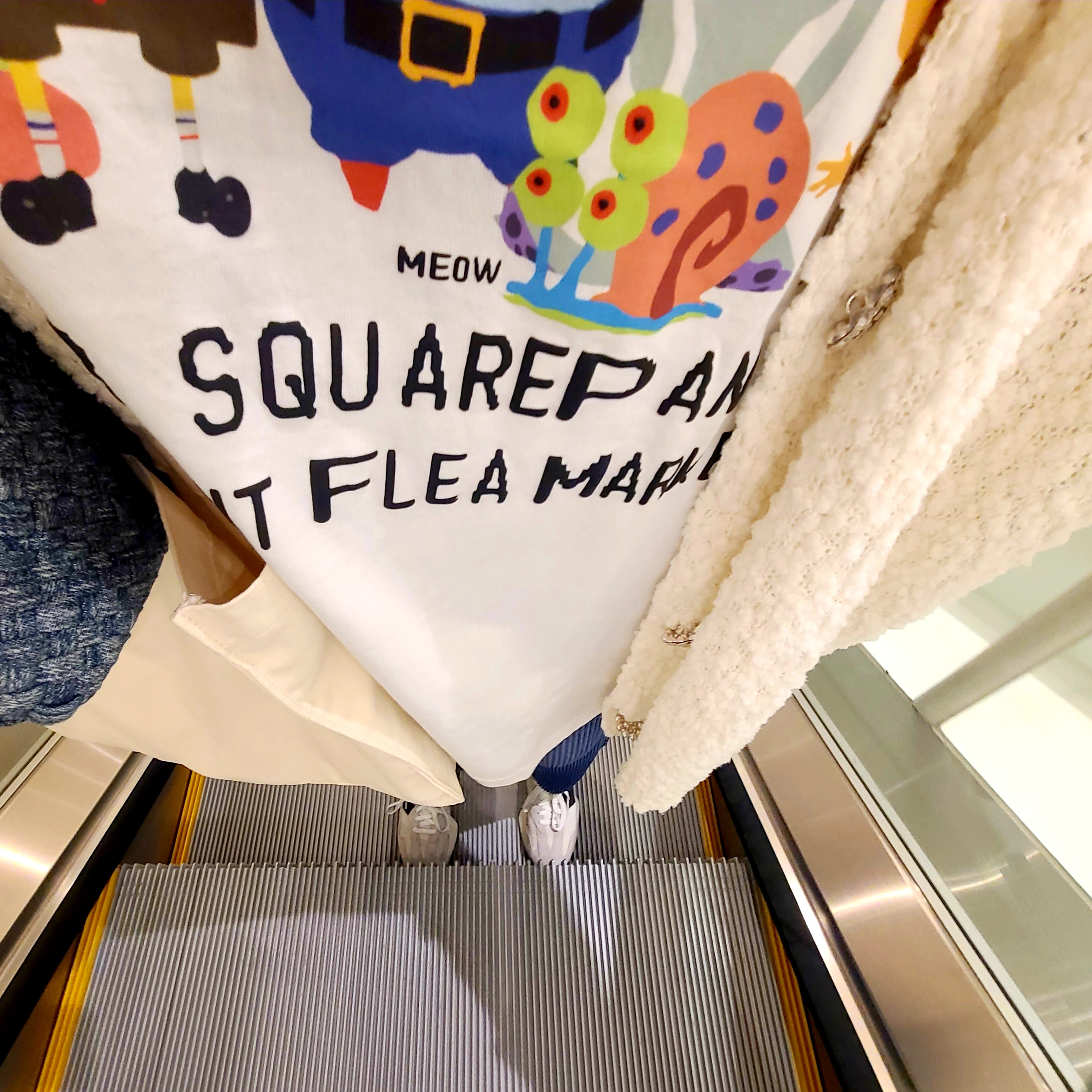 Uniqlo UT x CPFM x SpongeBob Graphic T-Shirt A White - KR 착용 스타일 - 1