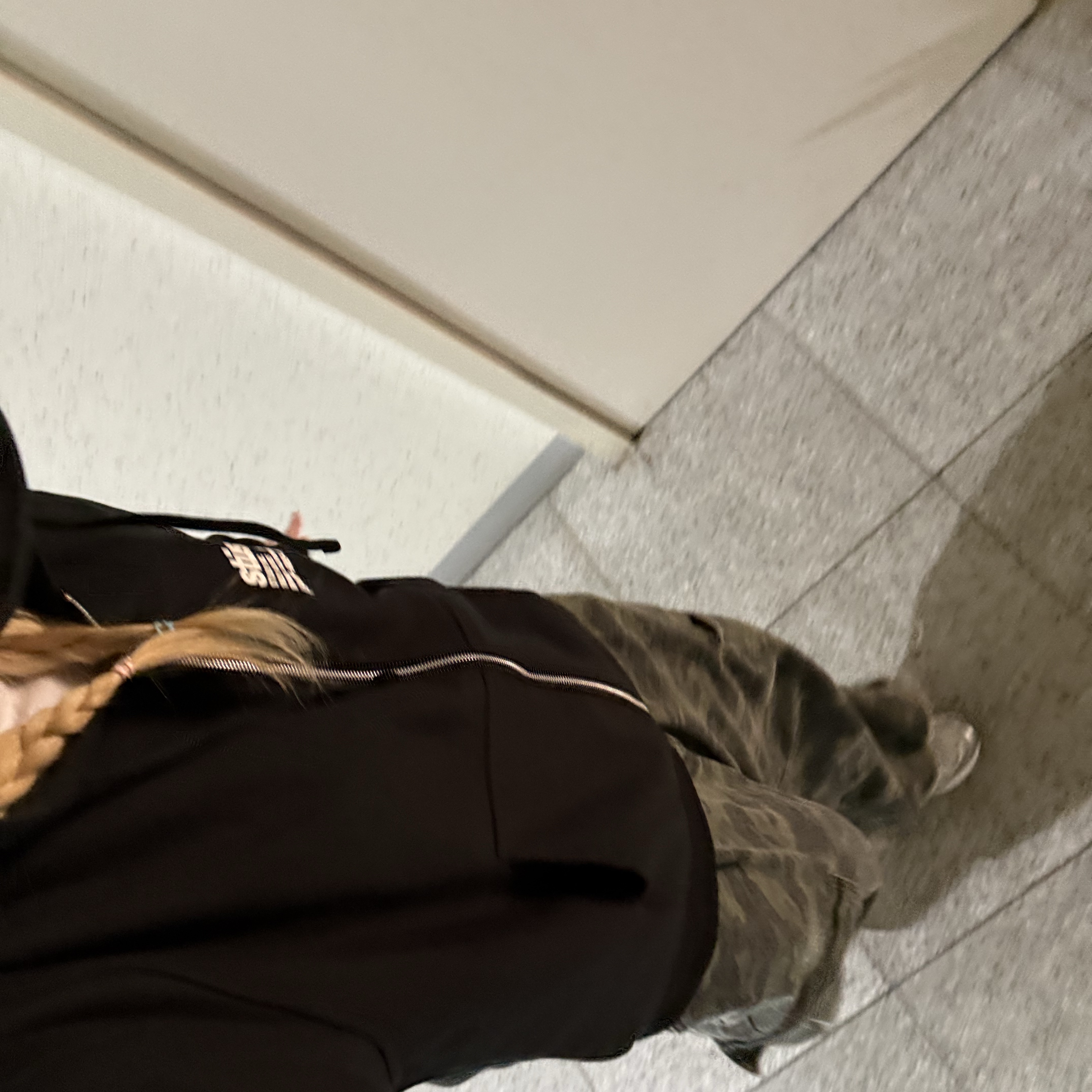 Stussy DNA Zip Hoodie Black, Supreme Washed Chino Twill Camp Cap Black 착용 스타일 - 2