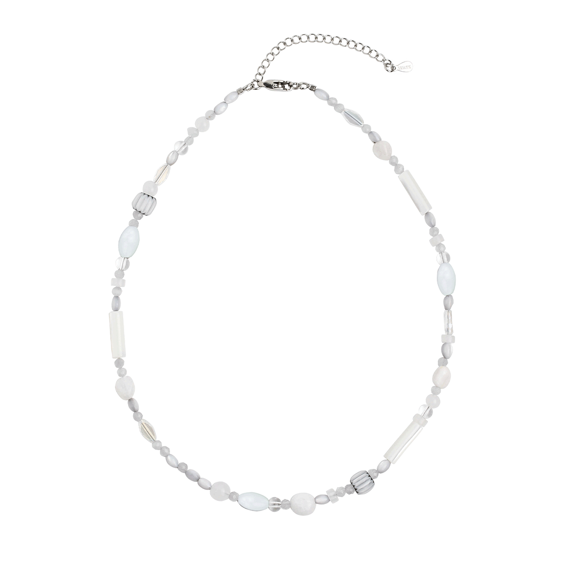 RioAN004 Riomeu Gray Wave Necklace