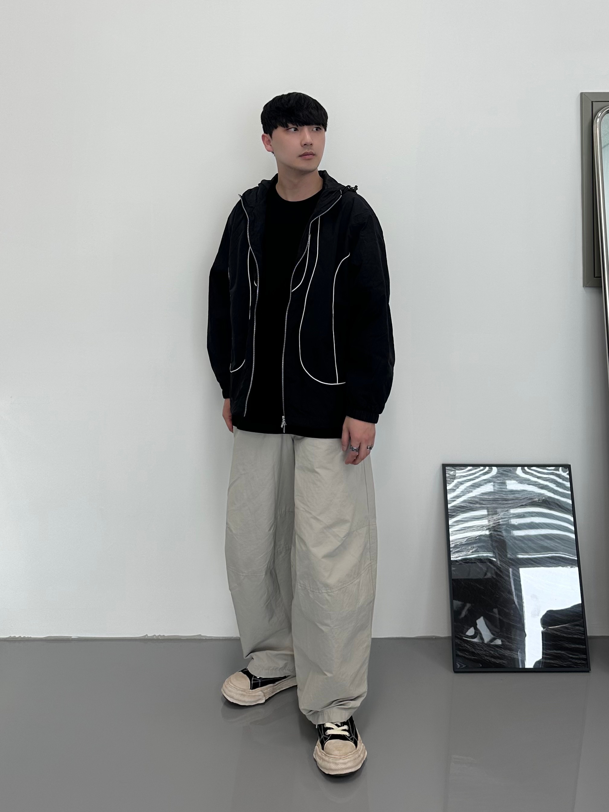 Maison Mihara Yasuhiro Peterson VL OG Sole Canvas Low-top Sneakers Black 착용 스타일