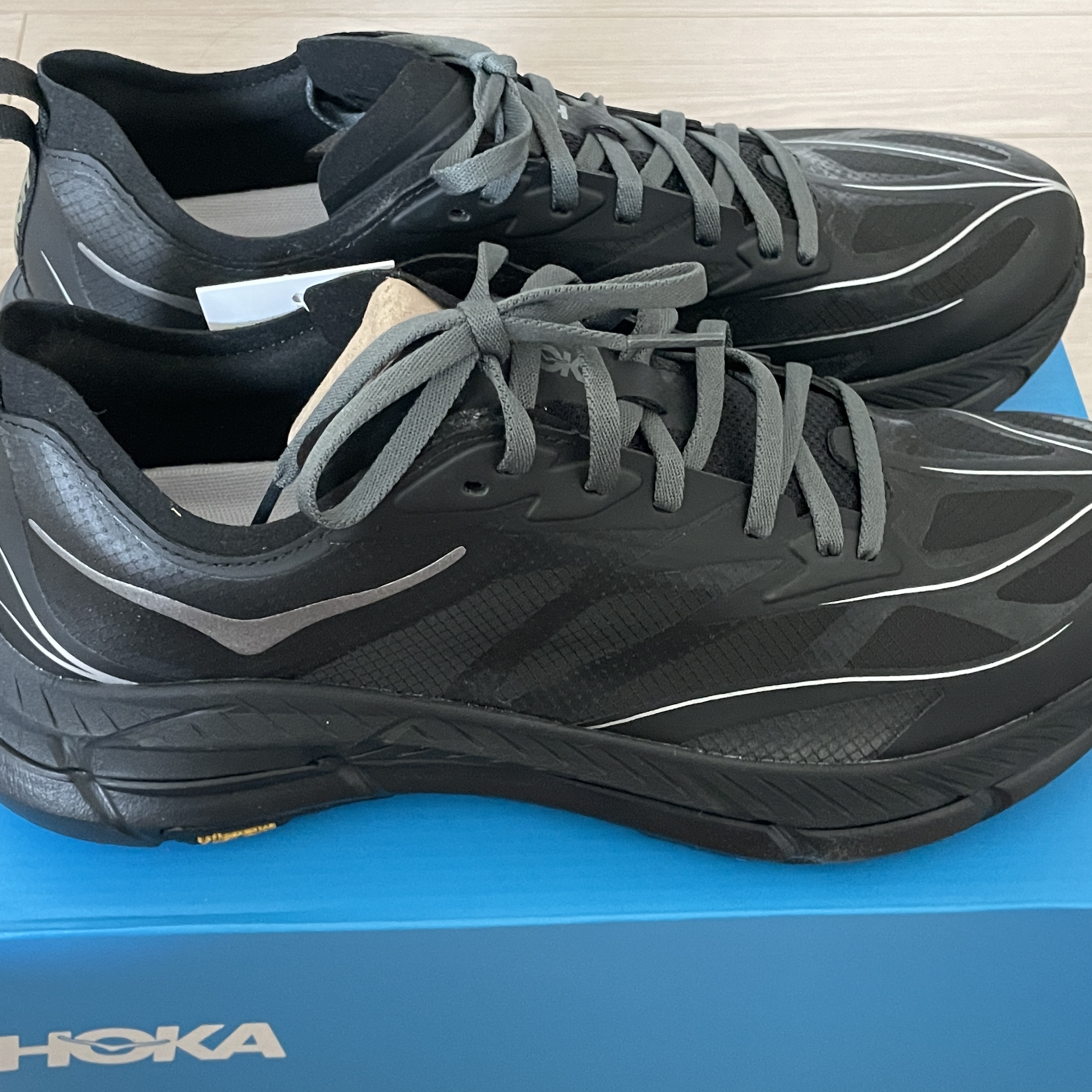Hoka Mafate Speed 4 Lite Black Outer Orbit 착용 스타일 - 2
