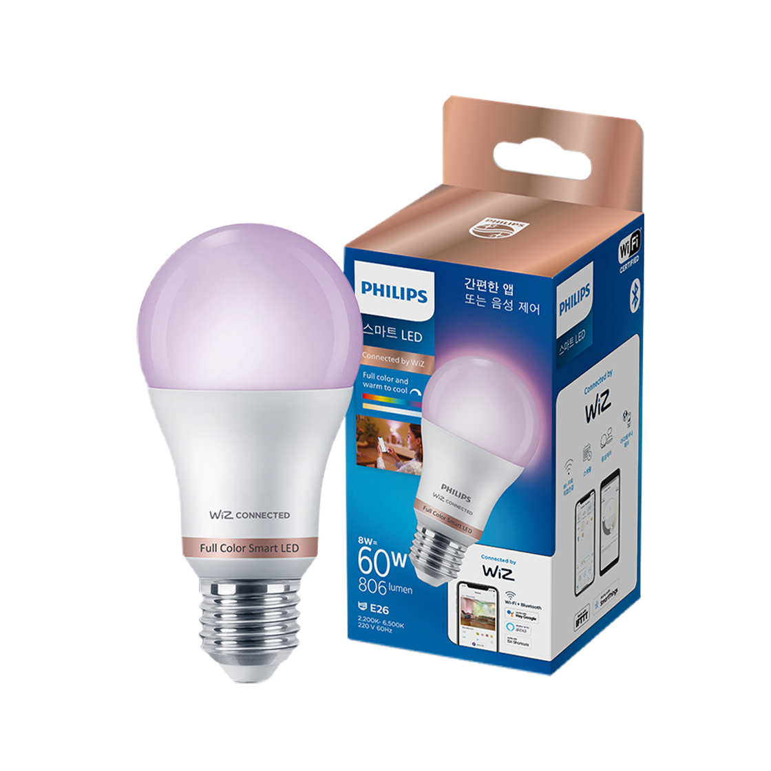 위즈 컬러 앰비언스 LED 스마트 전구 8.5W(Wiz Color Ambiance Led Smart Bulb 8.5W) - 3