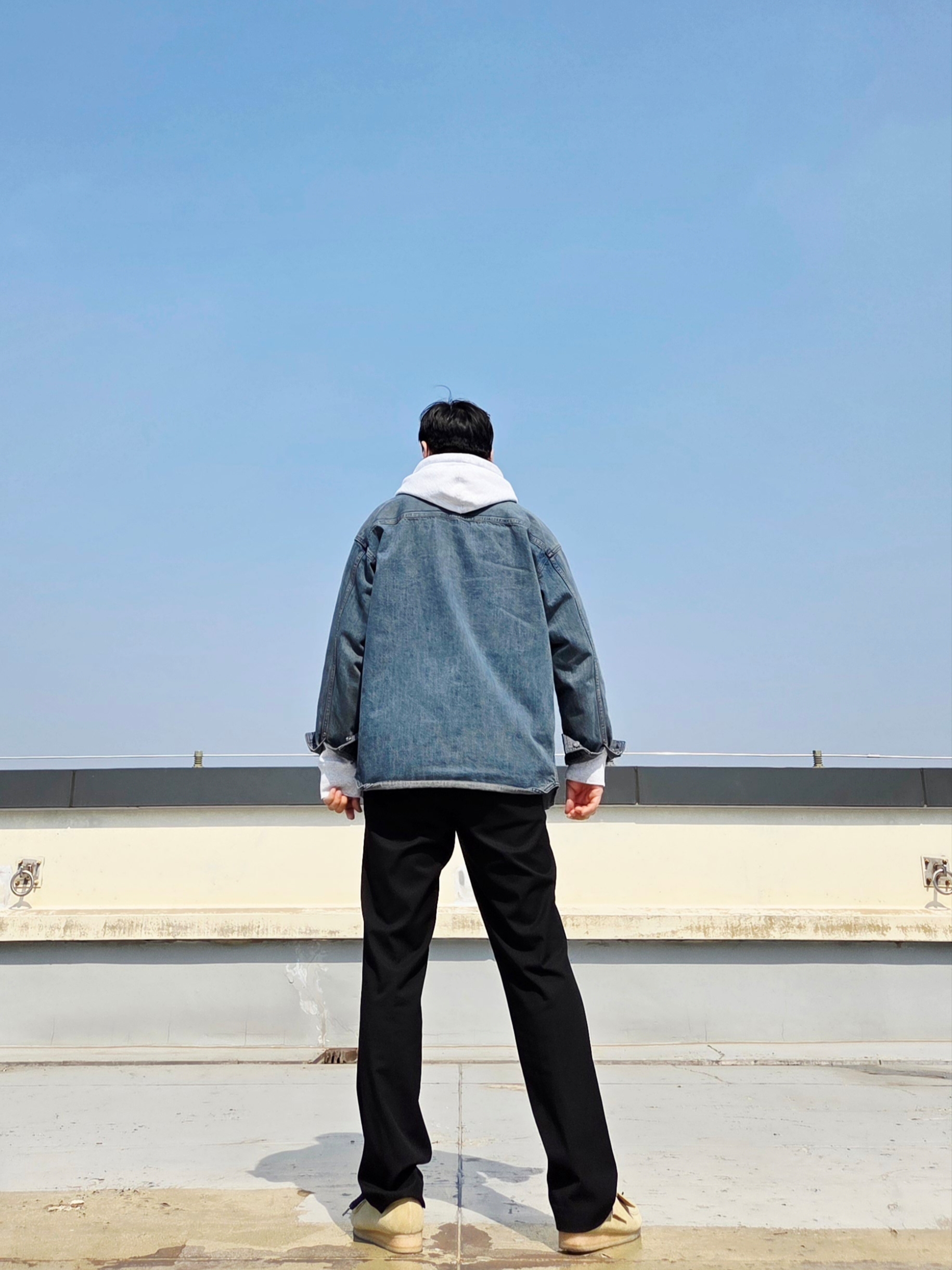 Clarks Wallabee Maple Suede, Stussy Basic Stussy Hoodie Ash Heather 2021 착용 스타일 - 5