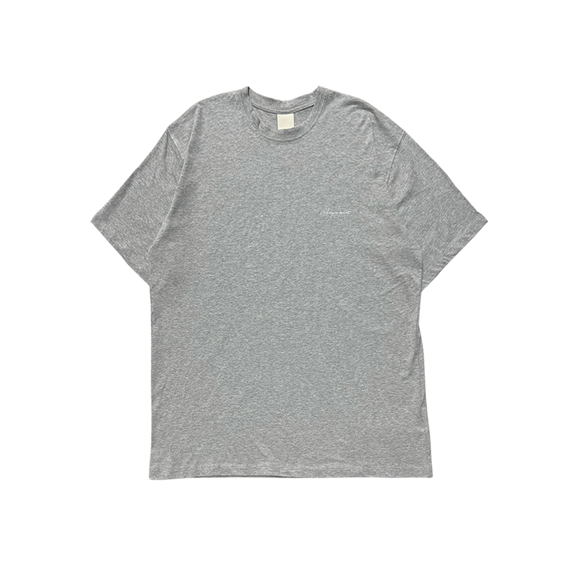 언더마이카 무.104 안티 Fxxking 로고 플레이 엑스트라 루즈 핏 티셔츠 멜란지 그레이