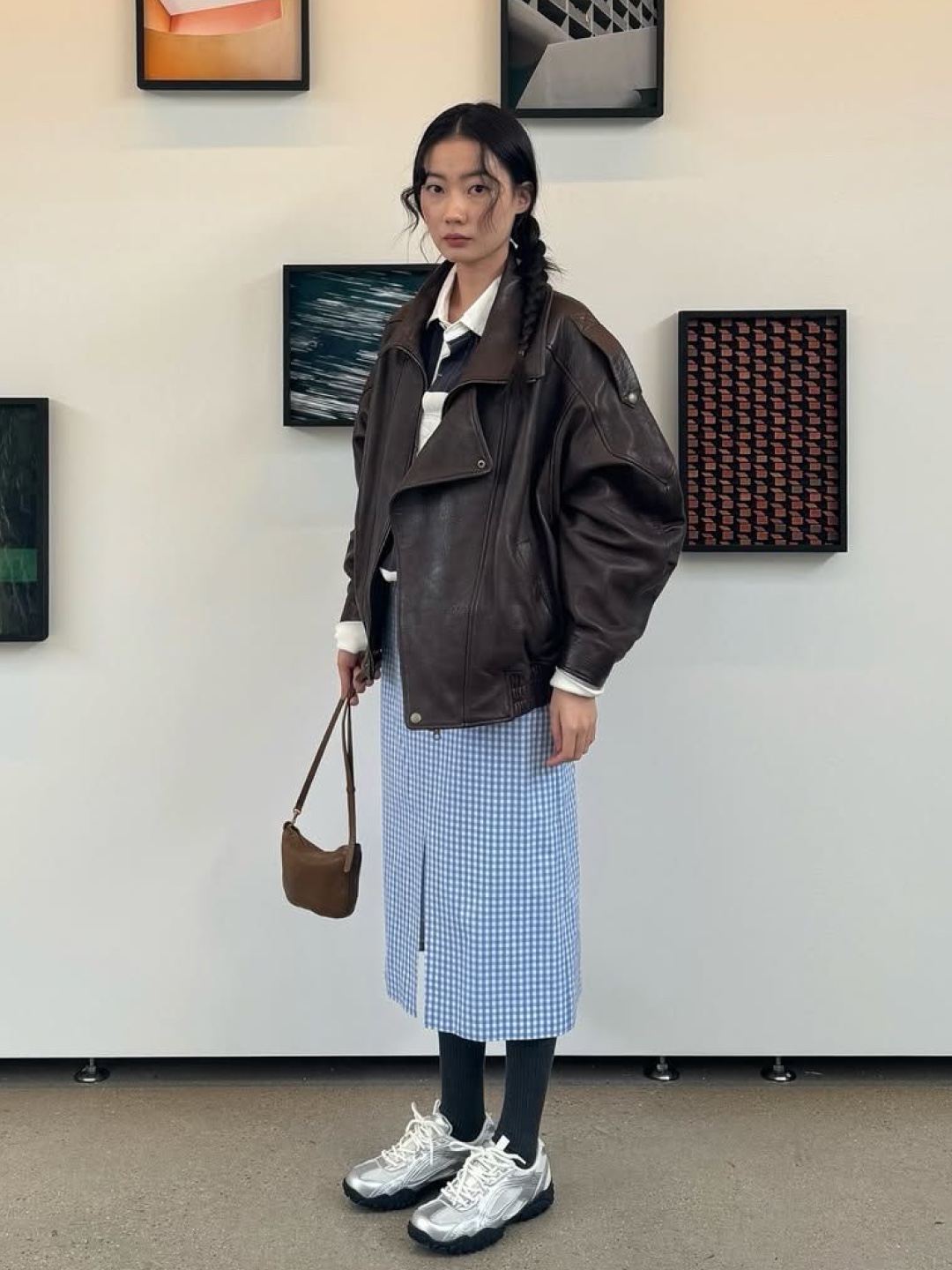 COYSEIO Shirring Midi Skirt White, (W) COS Pleated Wrap Midi Skirt Navy 착용 스타일 - 6