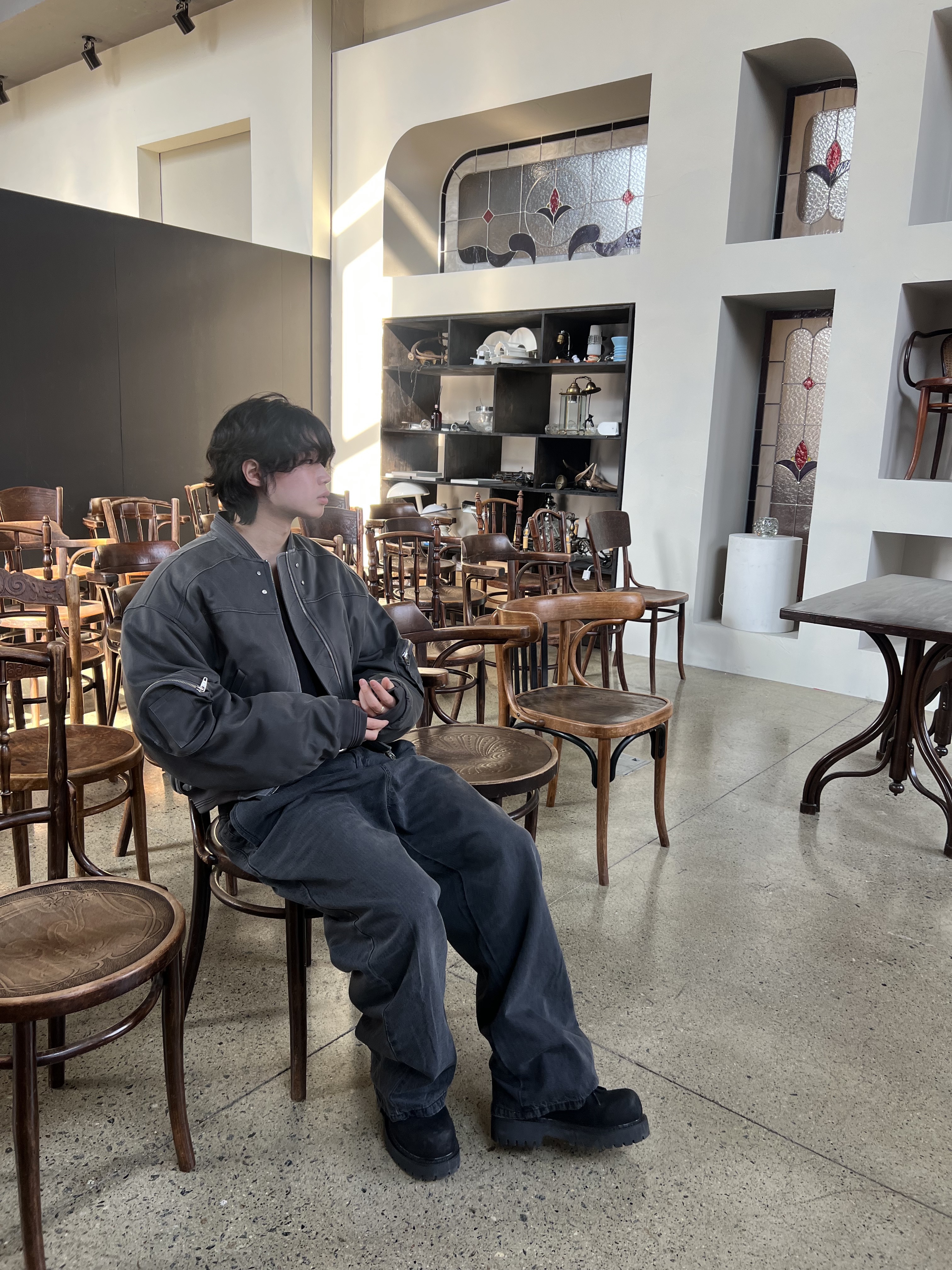 LOSTGARDEN Route Black, Diesel B-1DR Leather Belt with D Buckle Black ์ฐฉ์ฉ ์คํ์ผ - 5