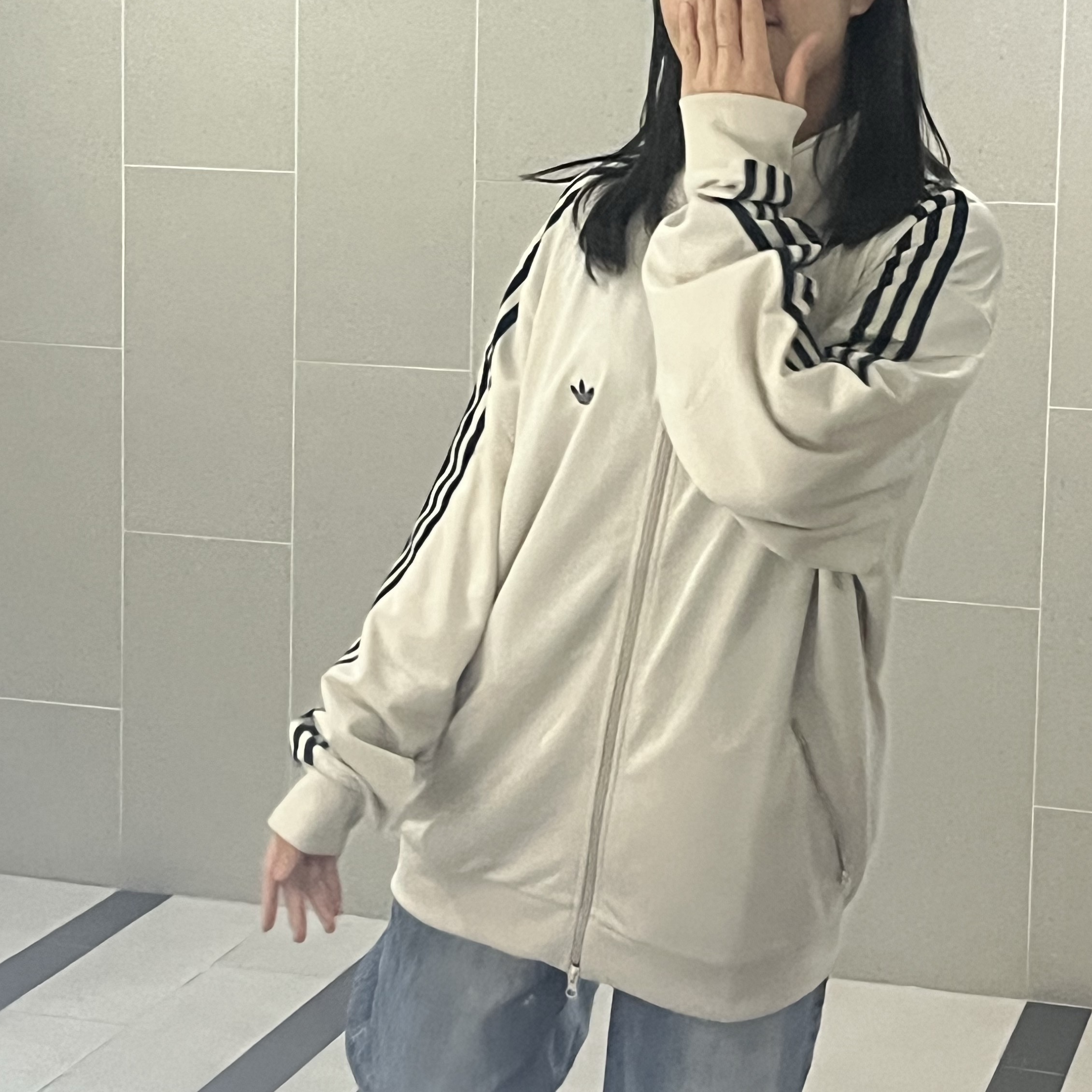 Adidas Originals Beckenbauer Track Top Bliss - KR Sizing 착용 스타일