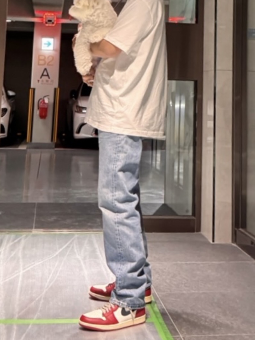 Jordan 1 x Union Retro High OG Chicago Shadow, Palace Lift Off T-Shirt White - 23FW 착용 스타일