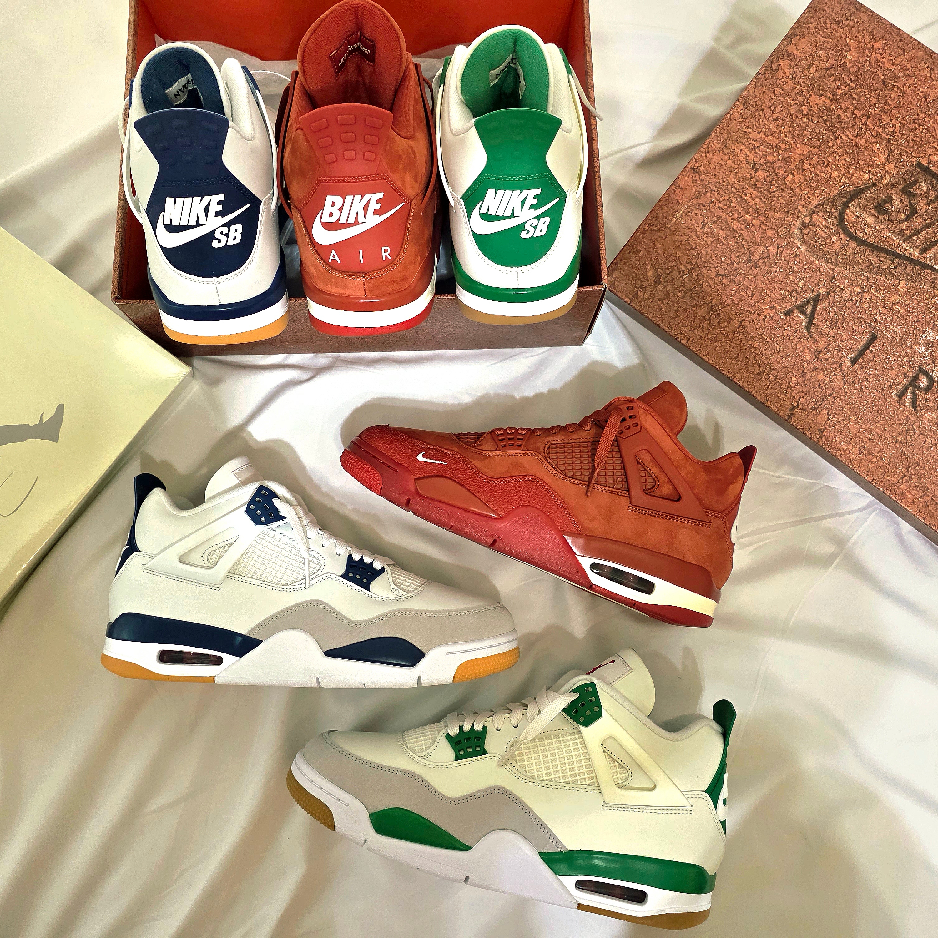 Jordan 4 x Nigel Sylvester Retro OG SP Brick by Brick, Jordan 4 x Nike SB Retro SP Navy 착용 스타일 - 7
