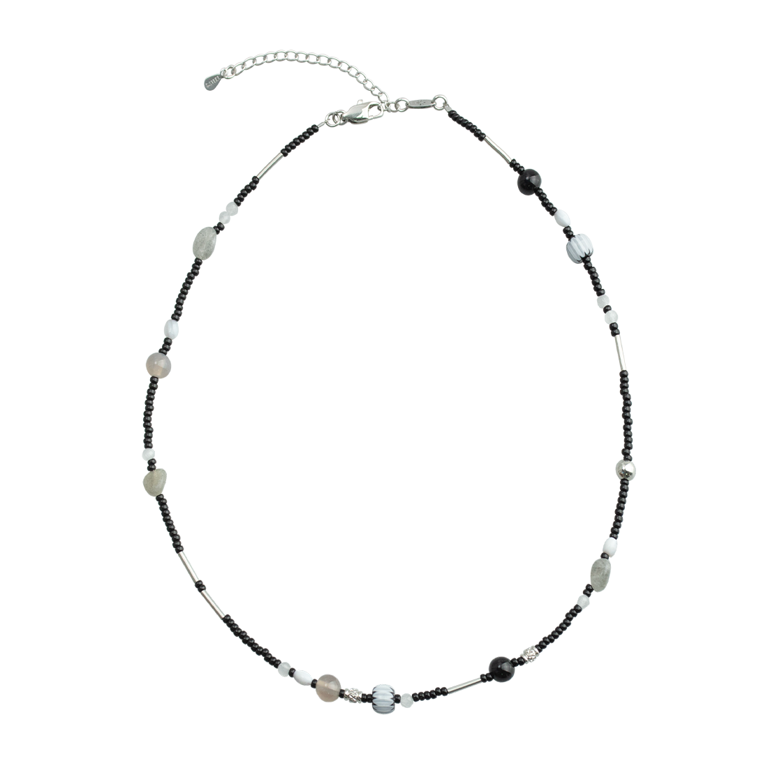 RioAN023 Riomeu Blanc Noir Venezia Necklace 2mm - 대표 이미지 #1