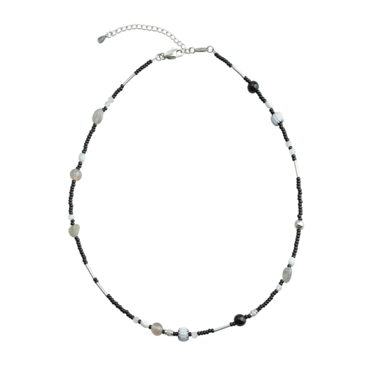 RioAN023 Riomeu Blanc Noir Venezia Necklace 2mm