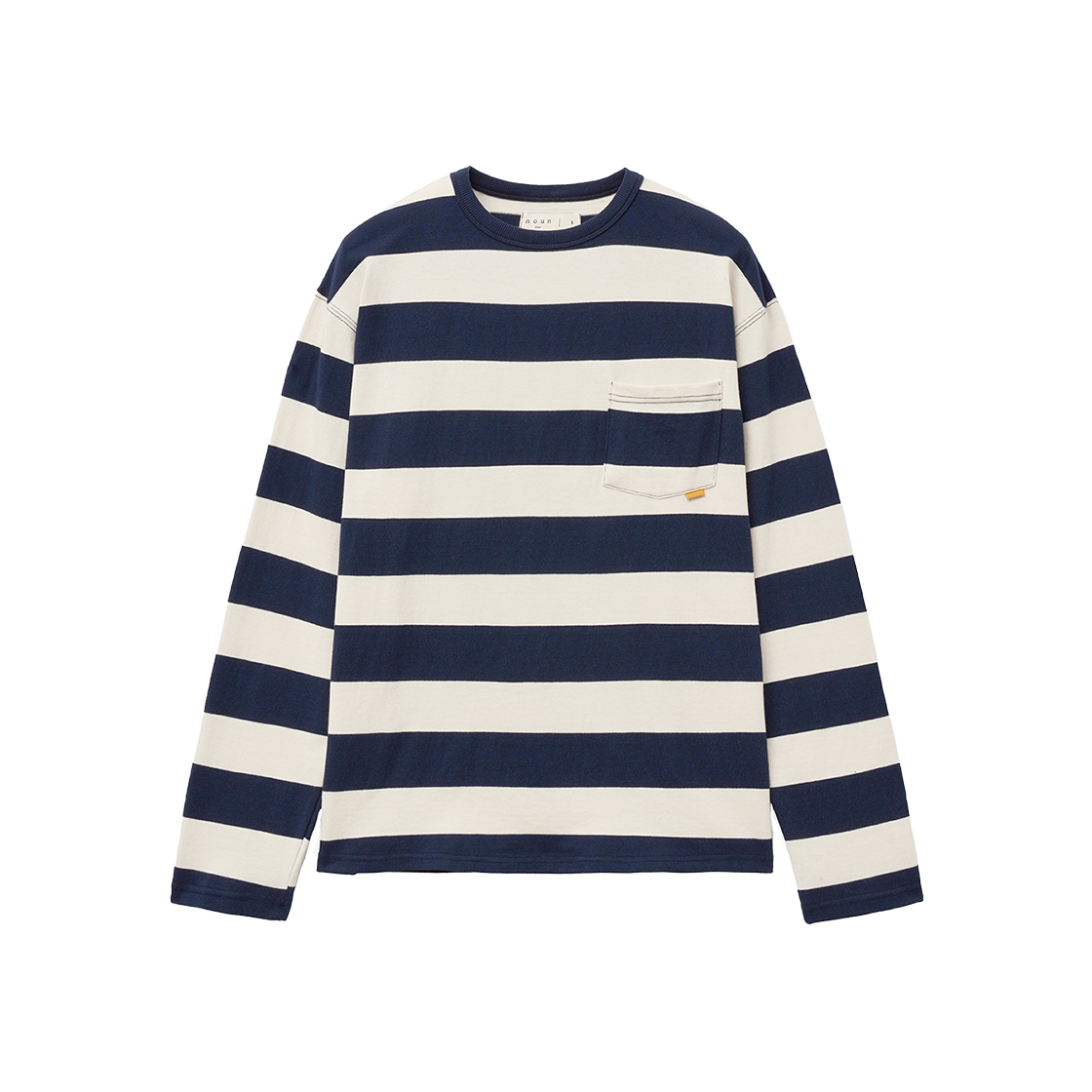 노운 스트라이프 롱 슬리브 네이비