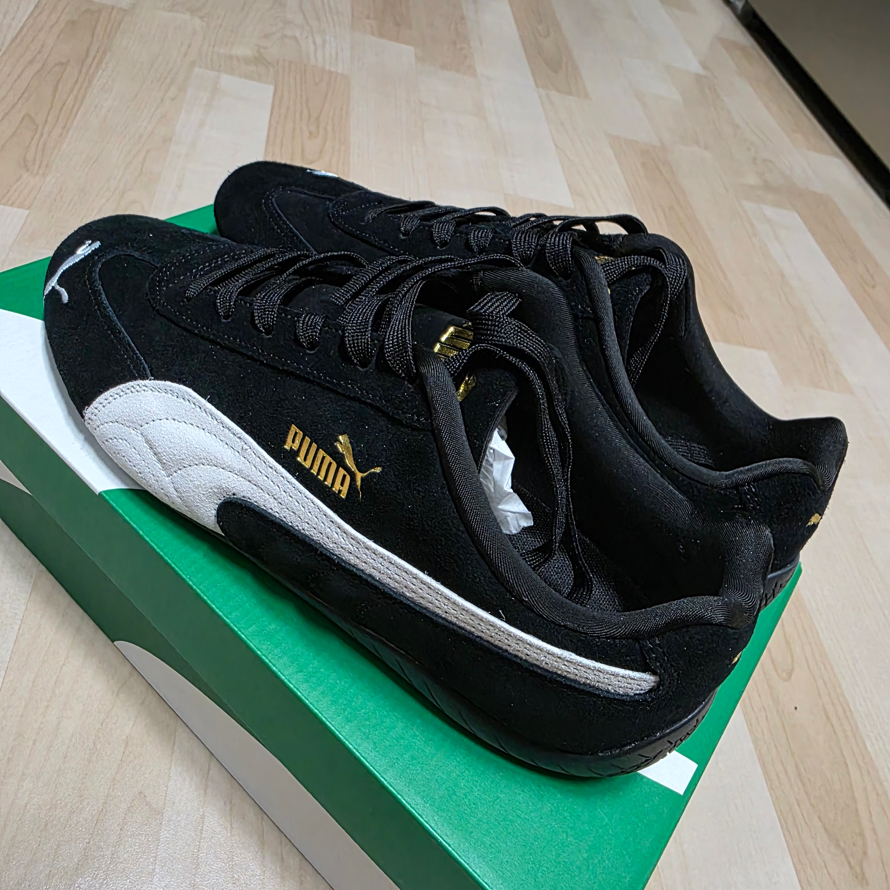 Puma Speedcat OG Black White 착용 스타일 - 4