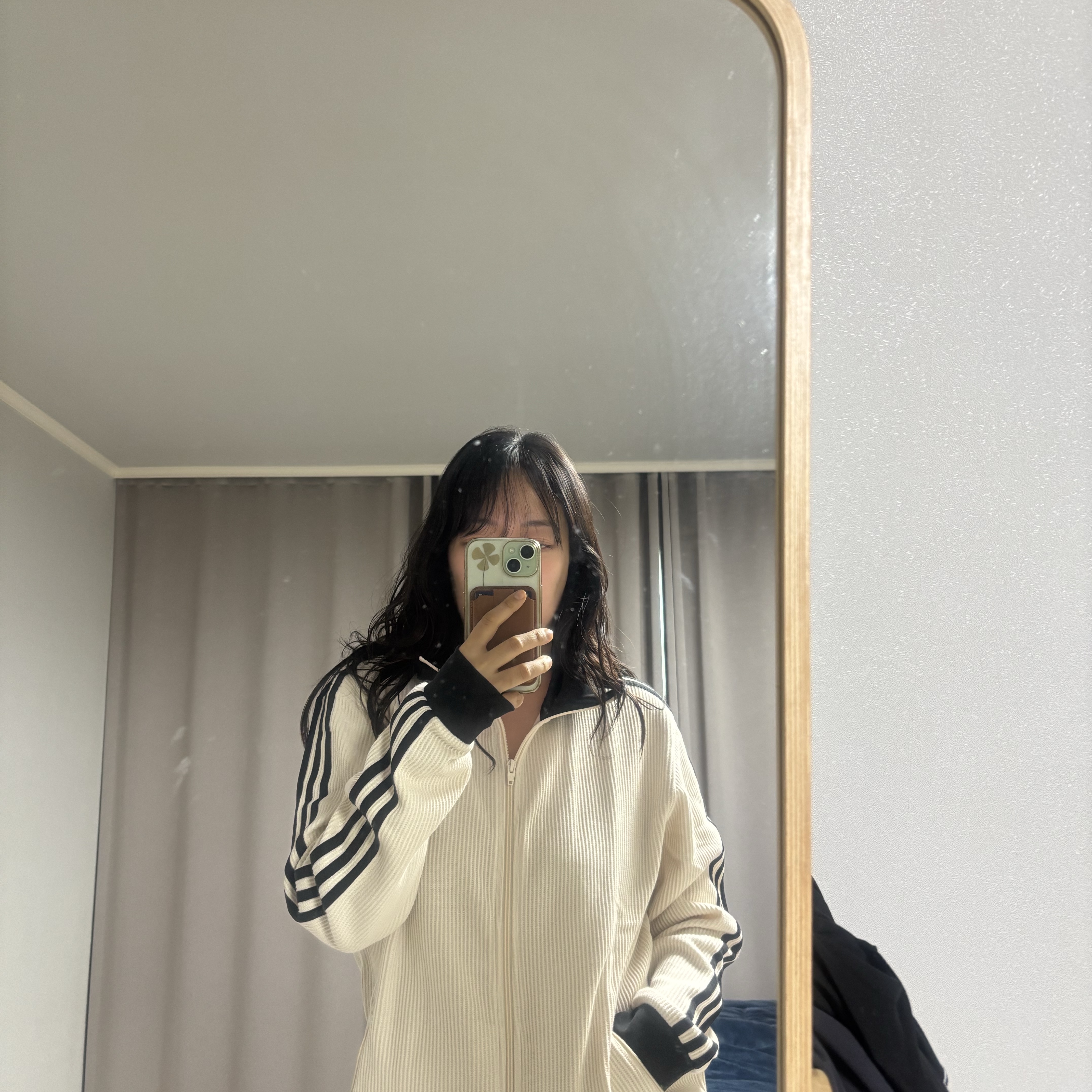Adidas Waffle Beckenbauer Track Top Wonder White - KR Sizing 착용 스타일