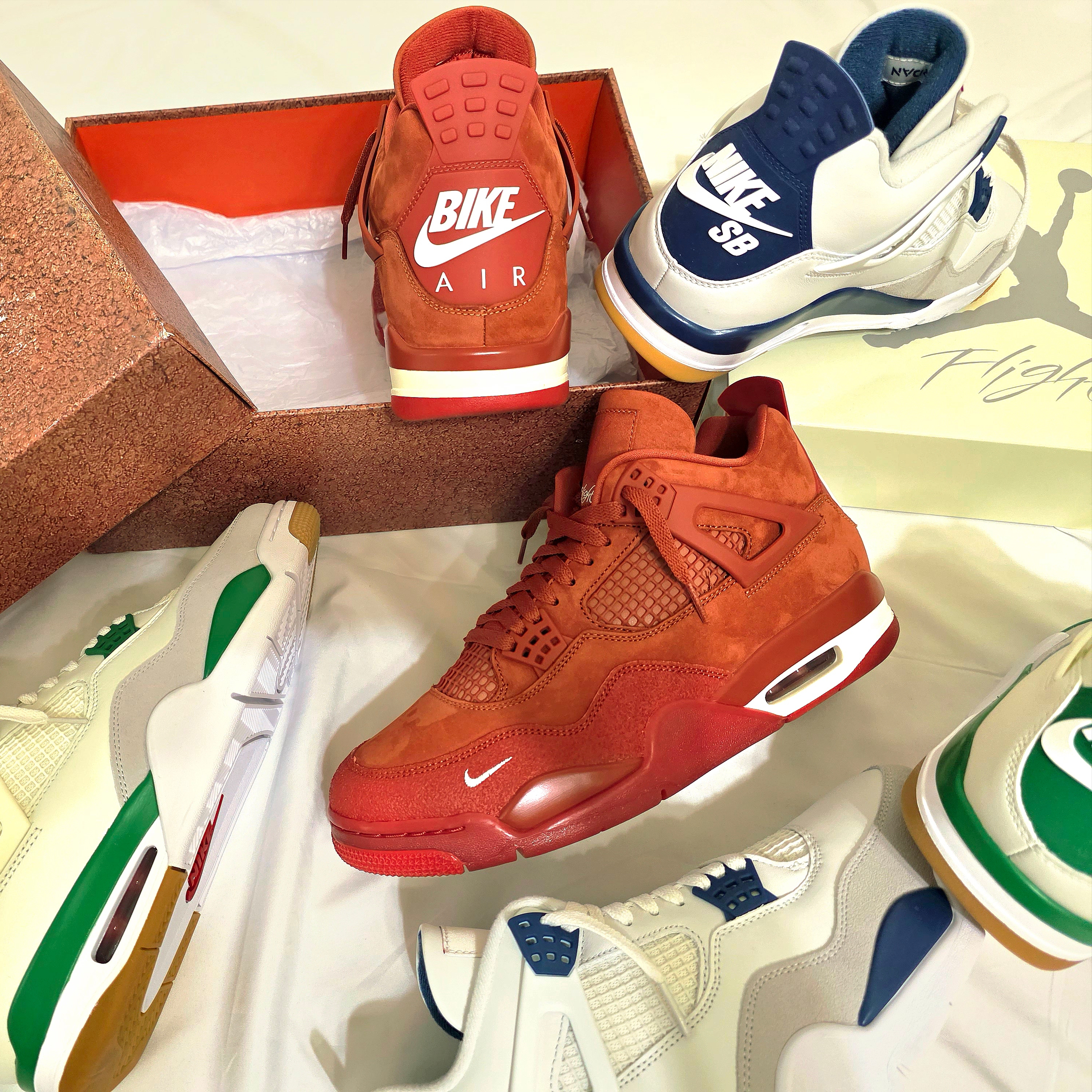 Jordan 4 x Nigel Sylvester Retro OG SP Brick by Brick, Jordan 4 x Nike SB Retro SP Navy 착용 스타일 - 6